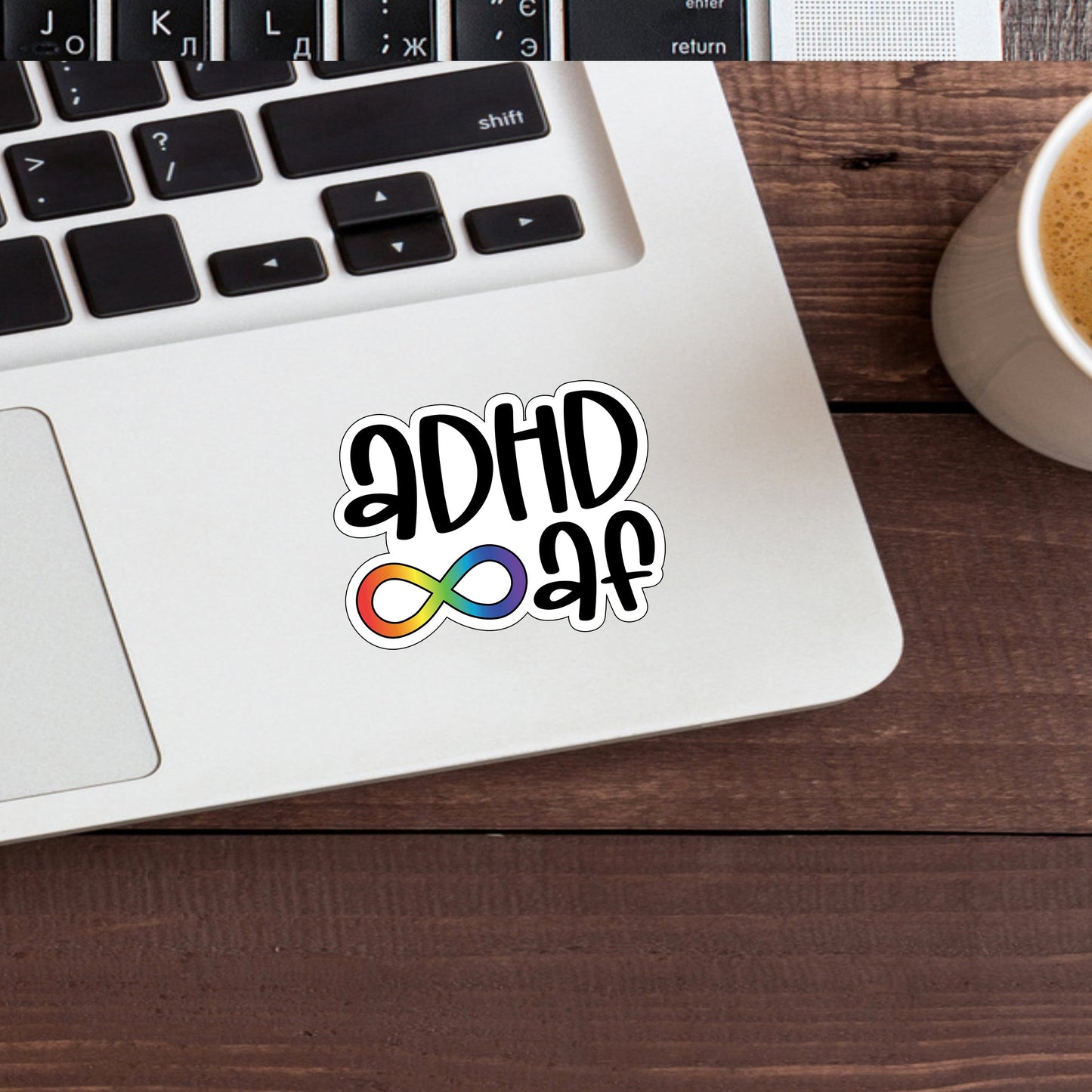 ADHD AF Sticker, Vinyl sticker, laptop sticker, Tablet sticker