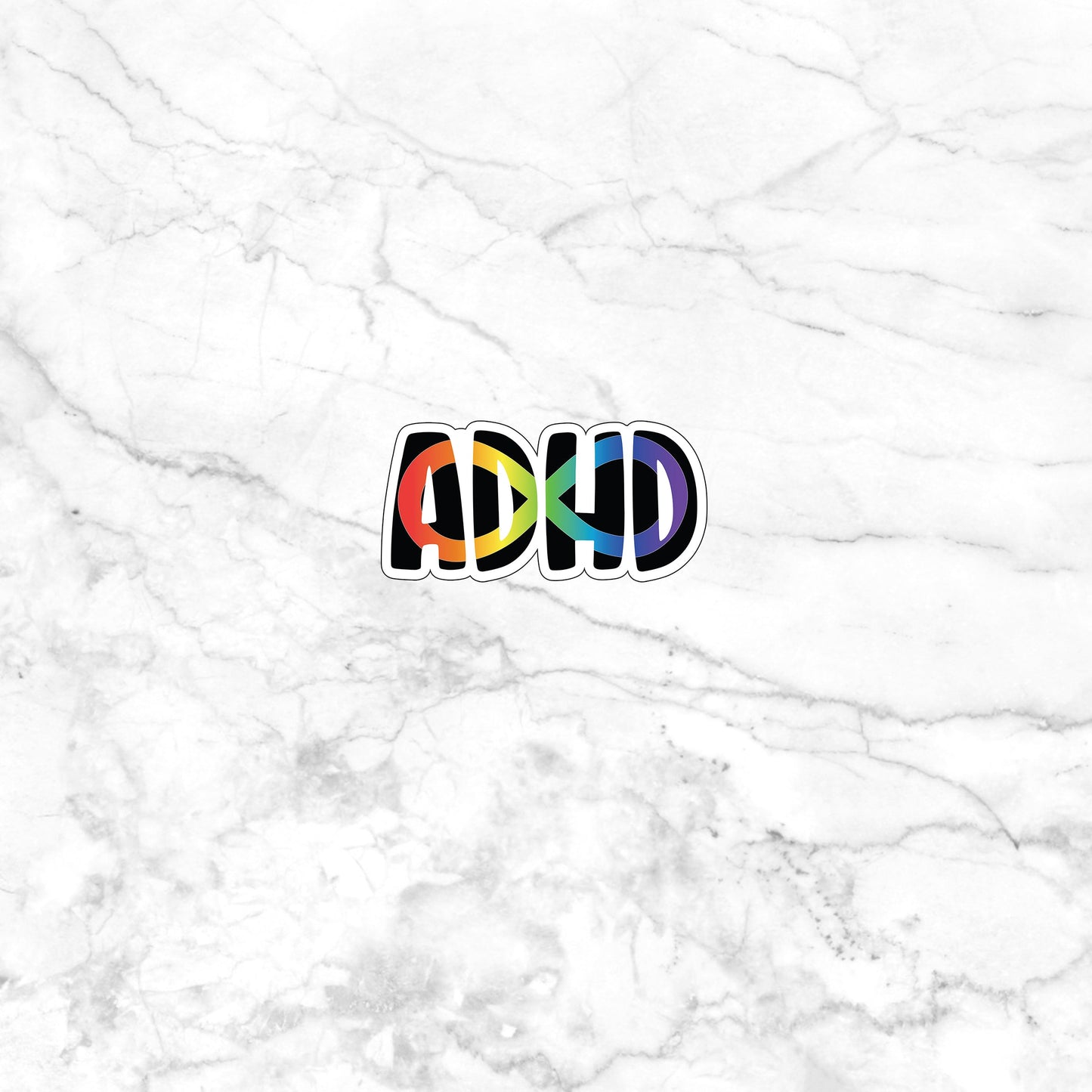 ADHD Infinity Sticker, Vinyl sticker, laptop sticker, Tablet sticker