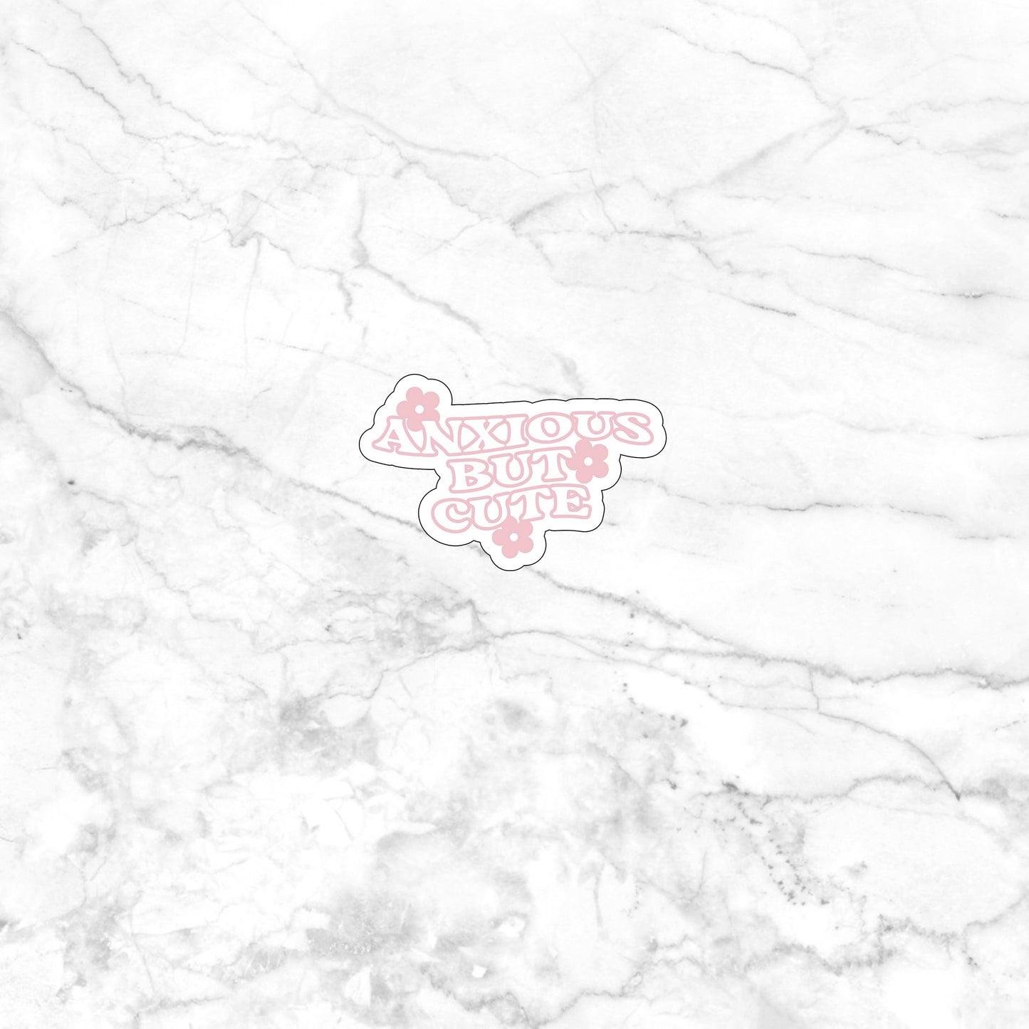 Anxious but cute Sticker, Vinyl sticker, laptop sticker, Tablet sticker