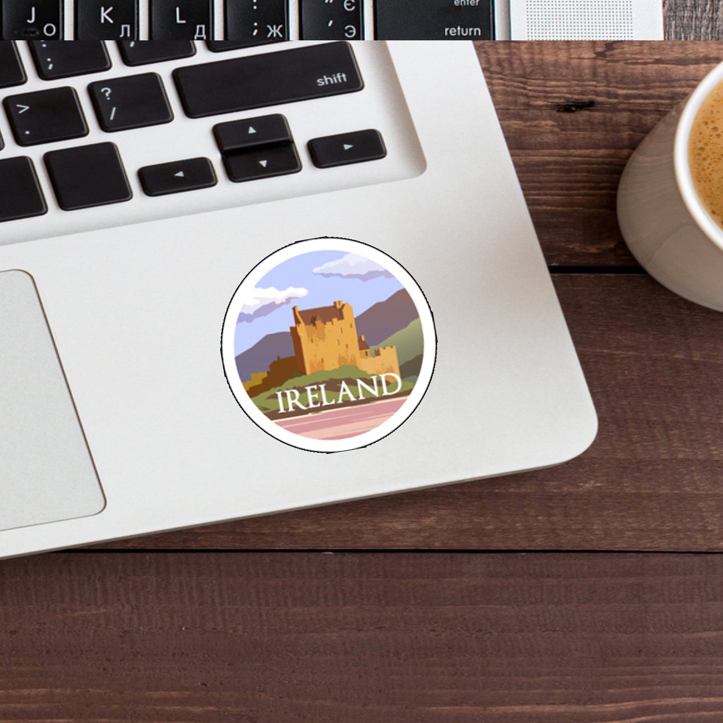 Ireland Sticker, Vinyl sticker, laptop sticker, Tablet sticker
