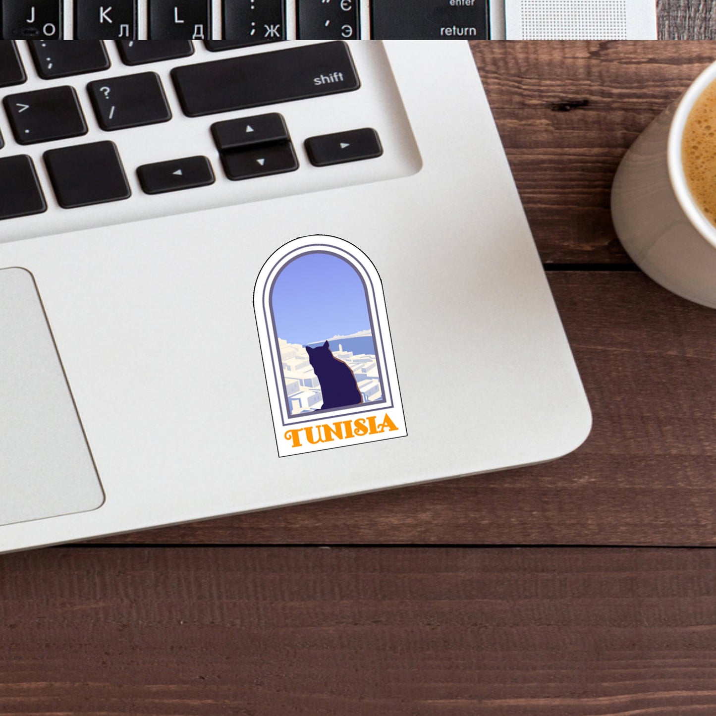 Tunisia Sticker, Vinyl sticker, laptop sticker, Tablet sticker