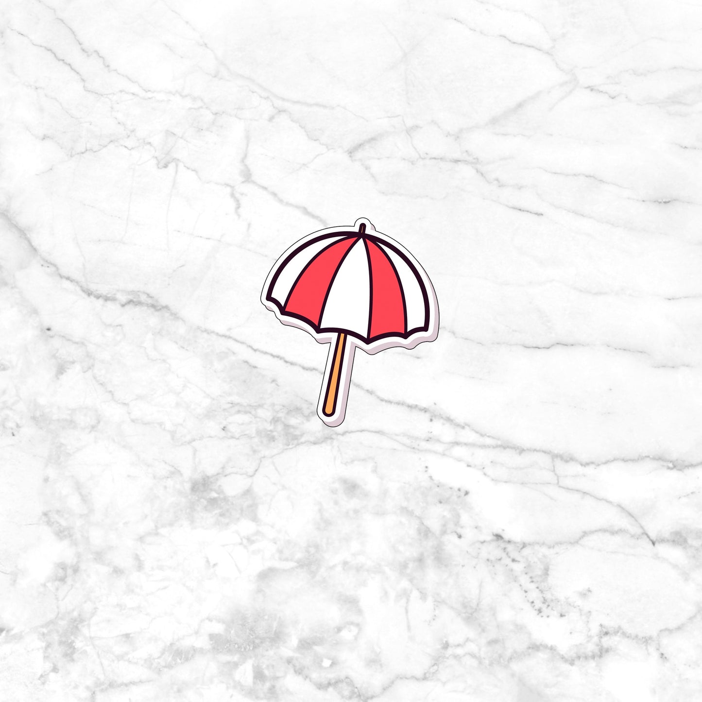 Summer Umbrela Sticker, Vinyl sticker, laptop sticker, Tablet sticker