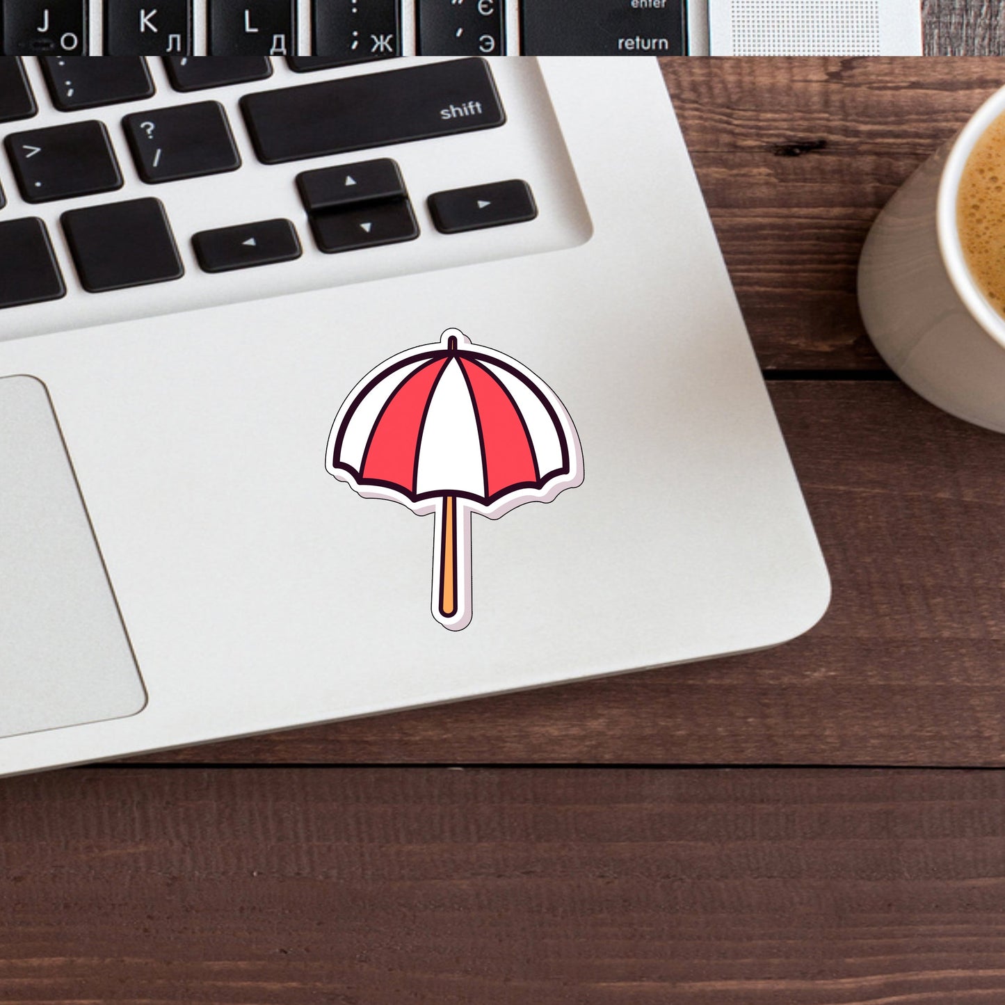 Summer Umbrela Sticker, Vinyl sticker, laptop sticker, Tablet sticker