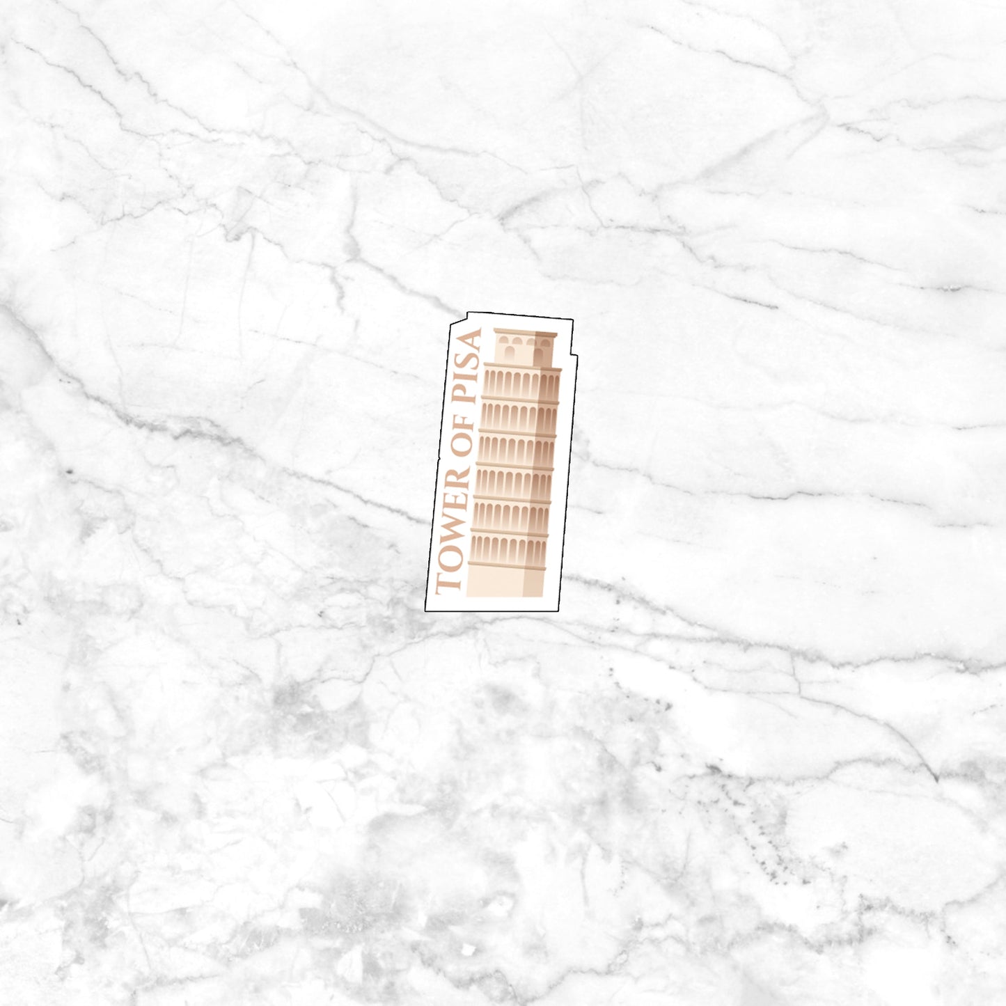 Tower of Pisa Sticker, Vinyl sticker, laptop sticker, Tablet sticker