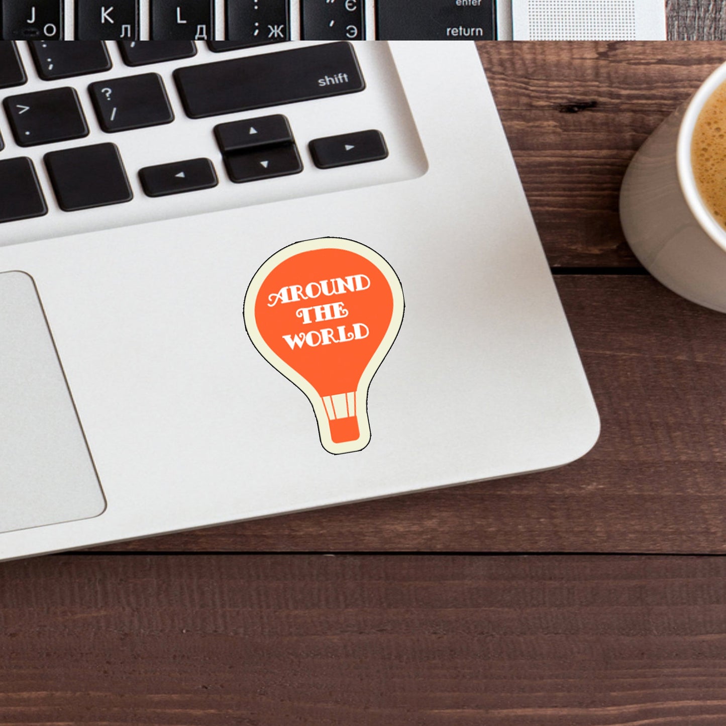 Around the World Sticker, Vinyl sticker, laptop sticker, Tablet sticker