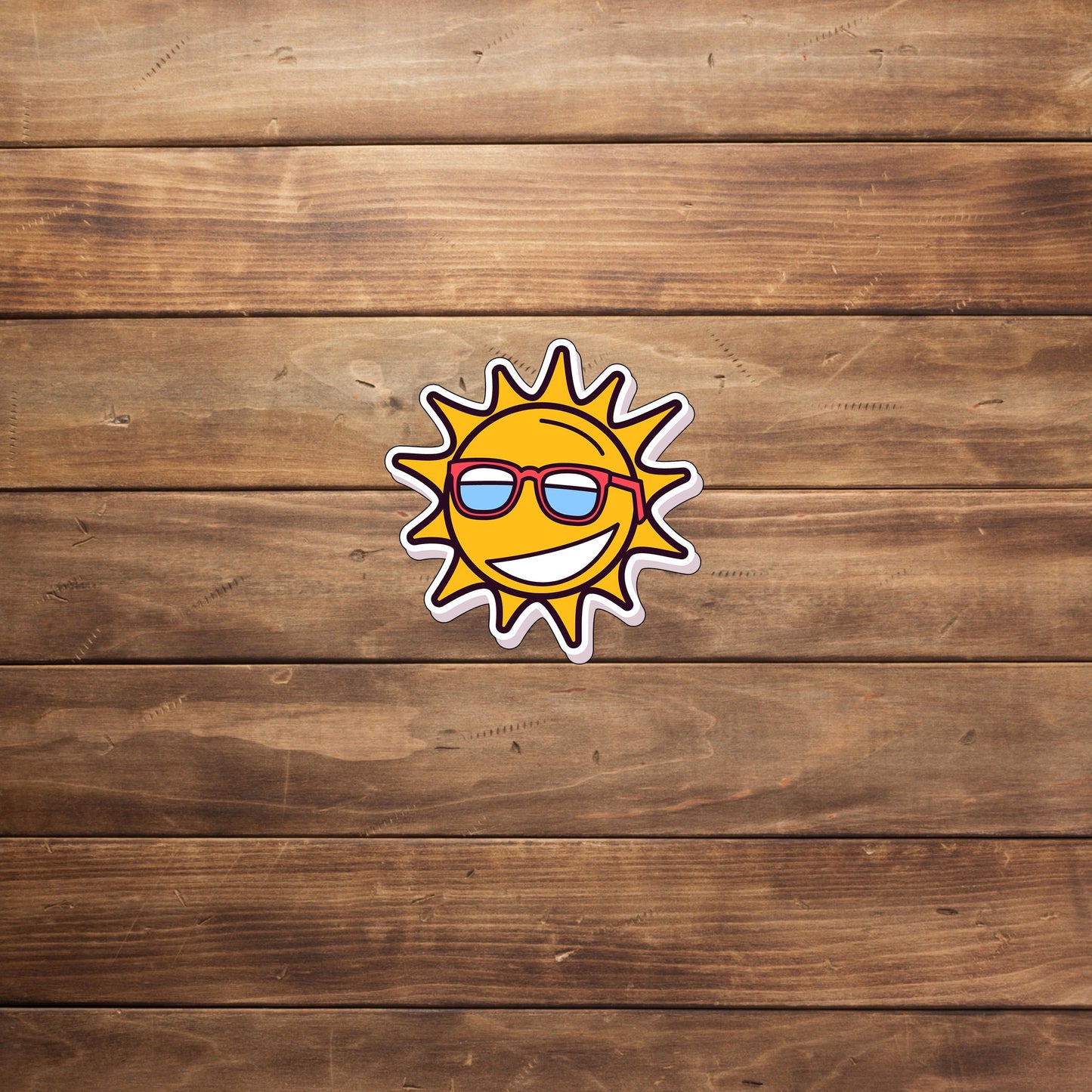 Summer Sun Sticker, Vinyl sticker, laptop sticker, Tablet sticker