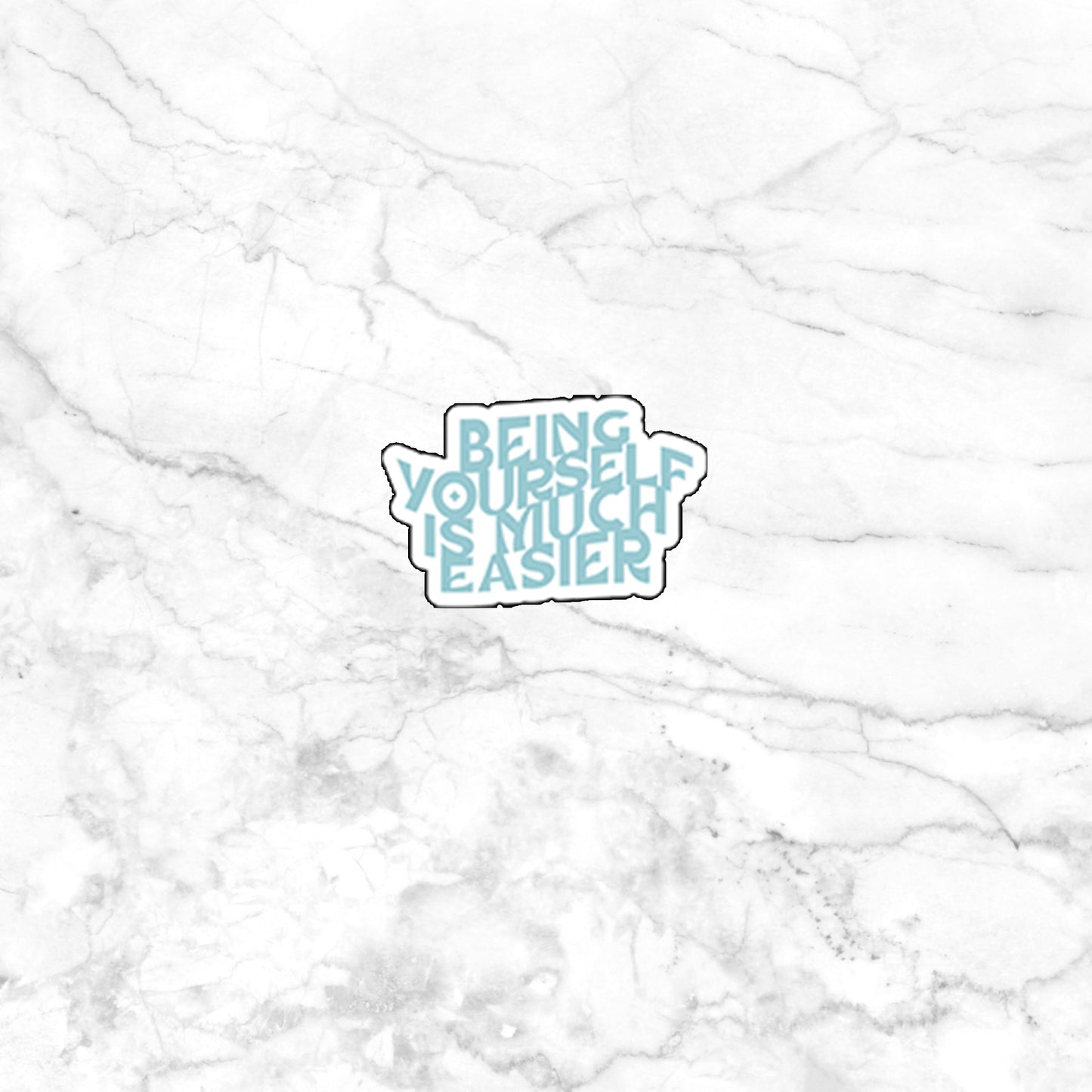 Being yourself is much easier Sticker, Vinyl sticker, laptop sticker, Tablet sticker