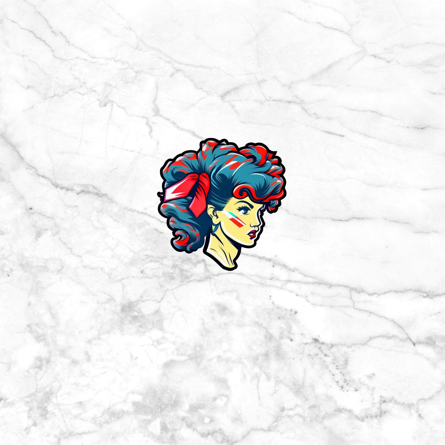 Big hair Sticker