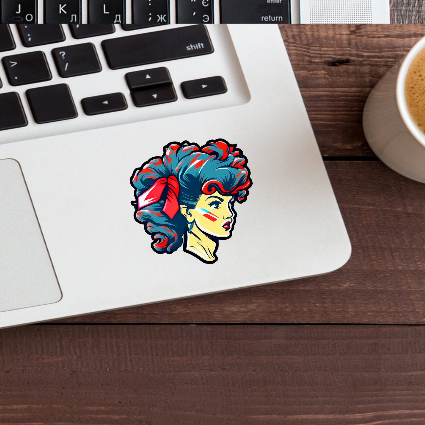 Big hair Sticker