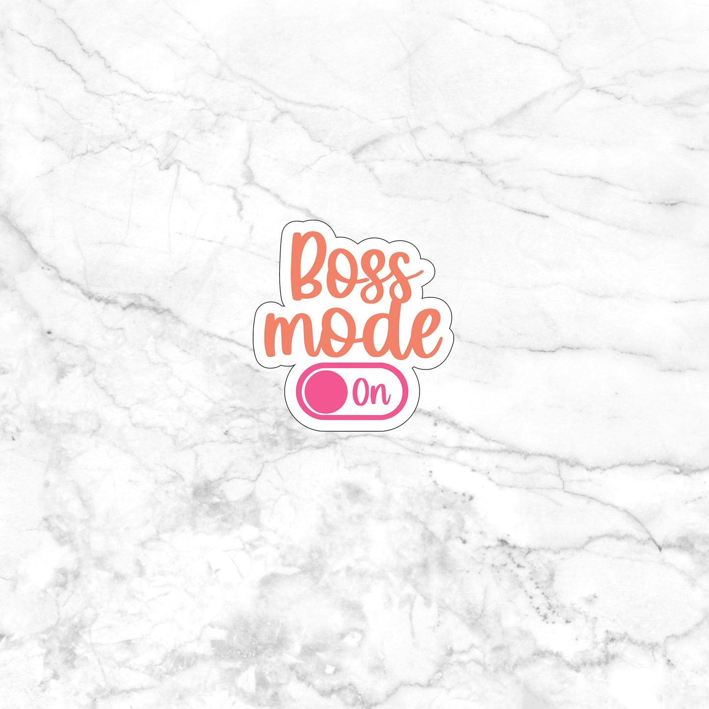 Boss mode on Sticker, Vinyl sticker, laptop sticker, Tablet sticker