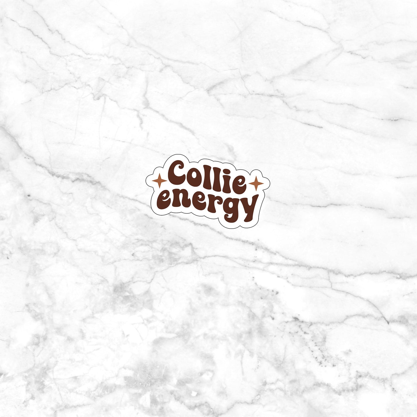 Collie energy Sticker, Vinyl sticker, laptop sticker, Tablet sticker