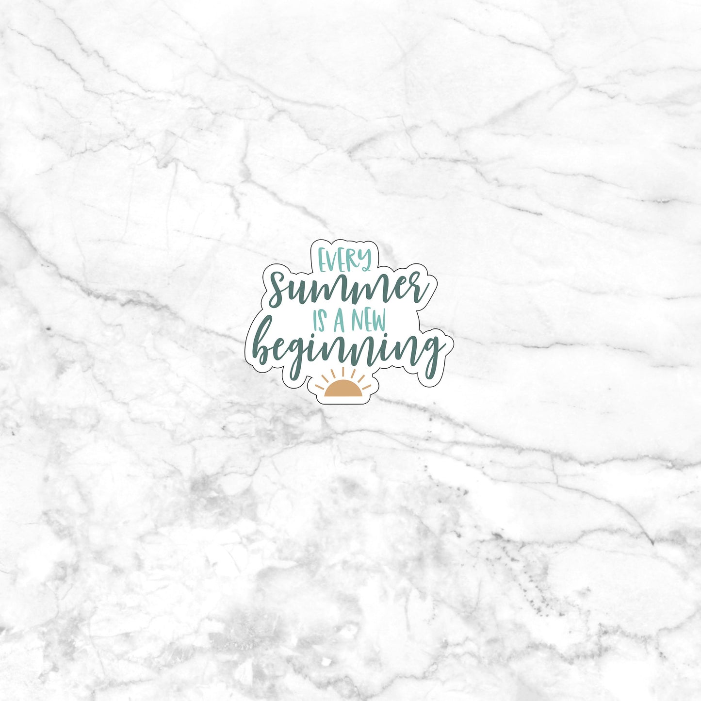 Every summer is a new beginning Sticker, Vinyl sticker, laptop sticker, Tablet sticker