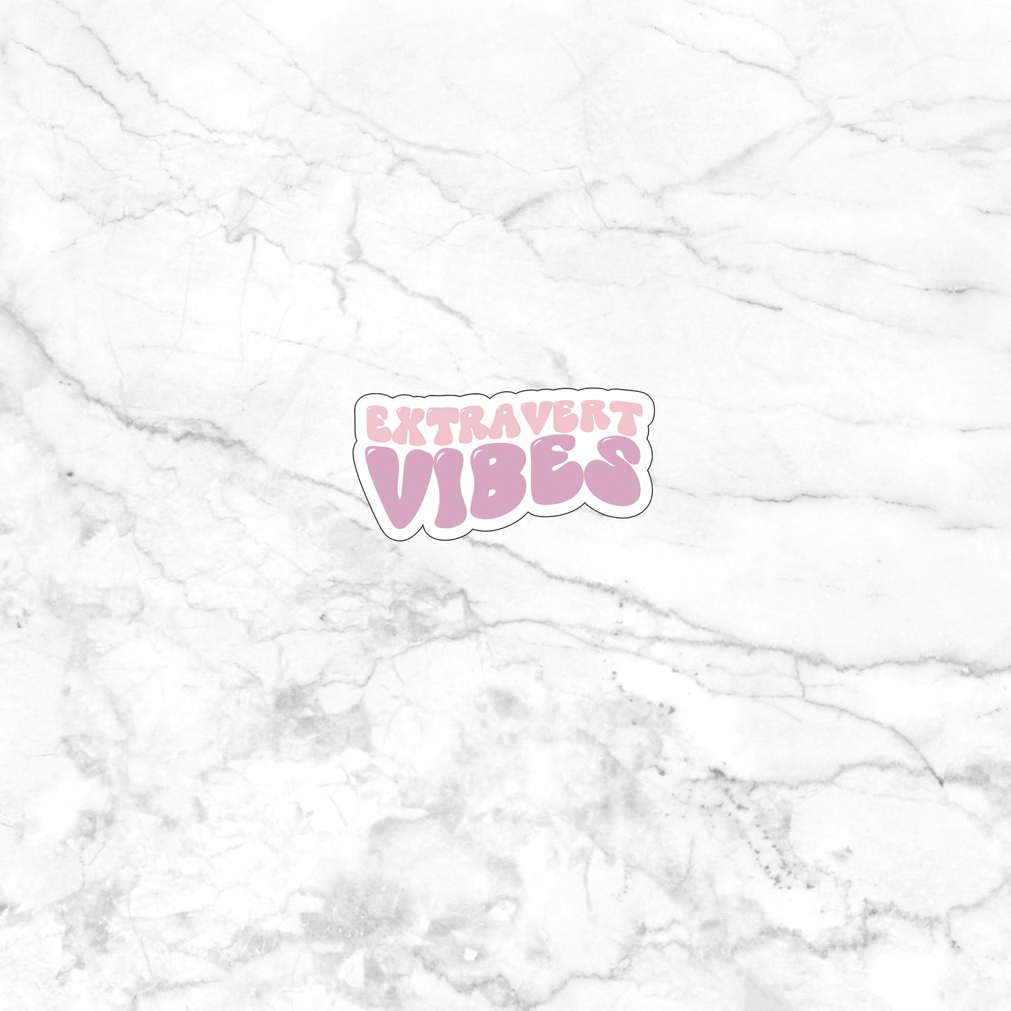 Extravert vibes Sticker, Vinyl sticker, laptop sticker, Tablet sticker
