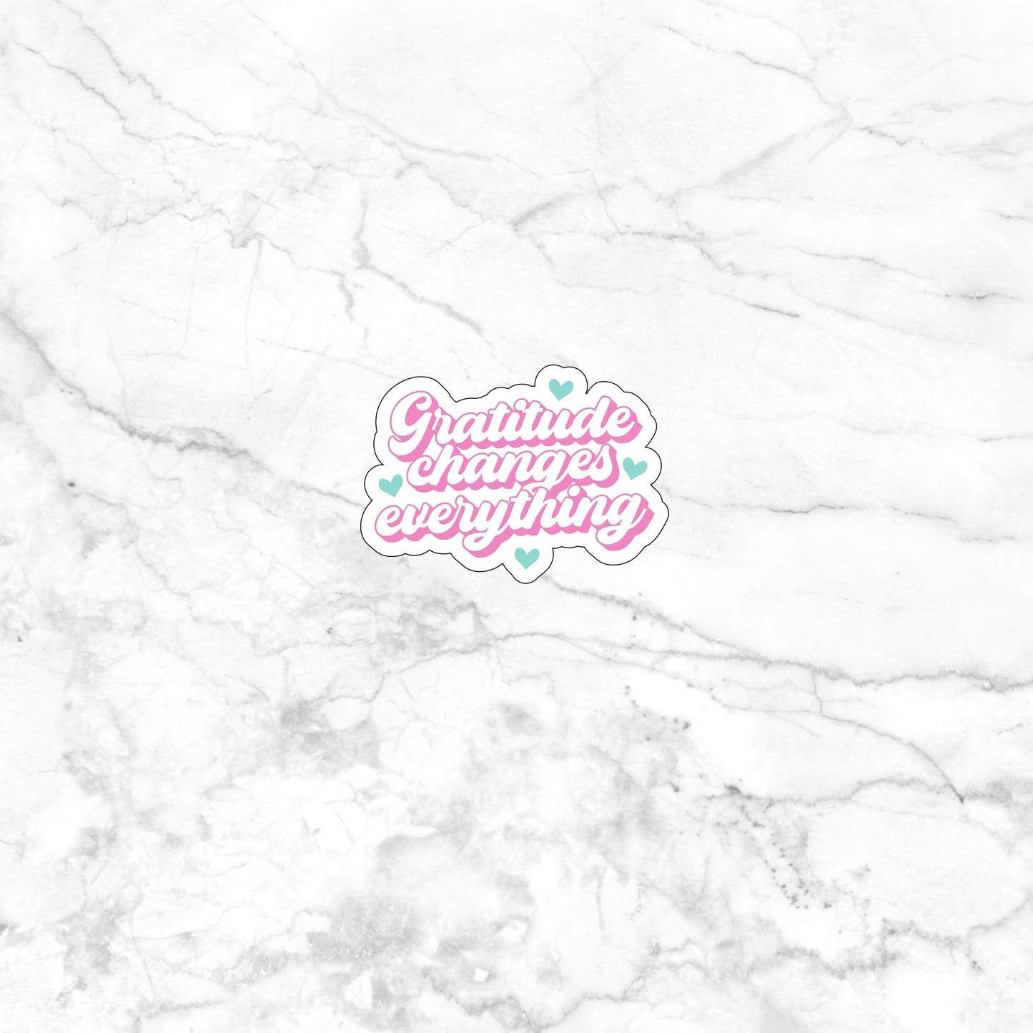 Gratitude changes everything Sticker, Vinyl sticker, laptop sticker, Tablet sticker