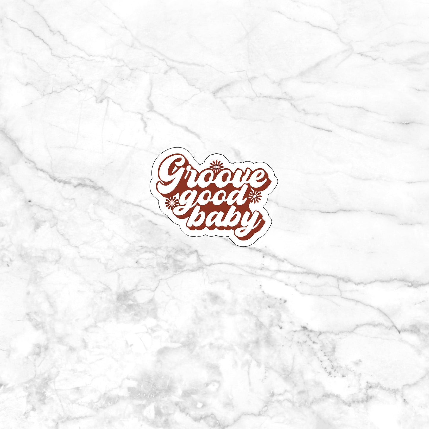 Groove good baby flowers Sticker, Vinyl sticker, laptop sticker, Tablet sticker