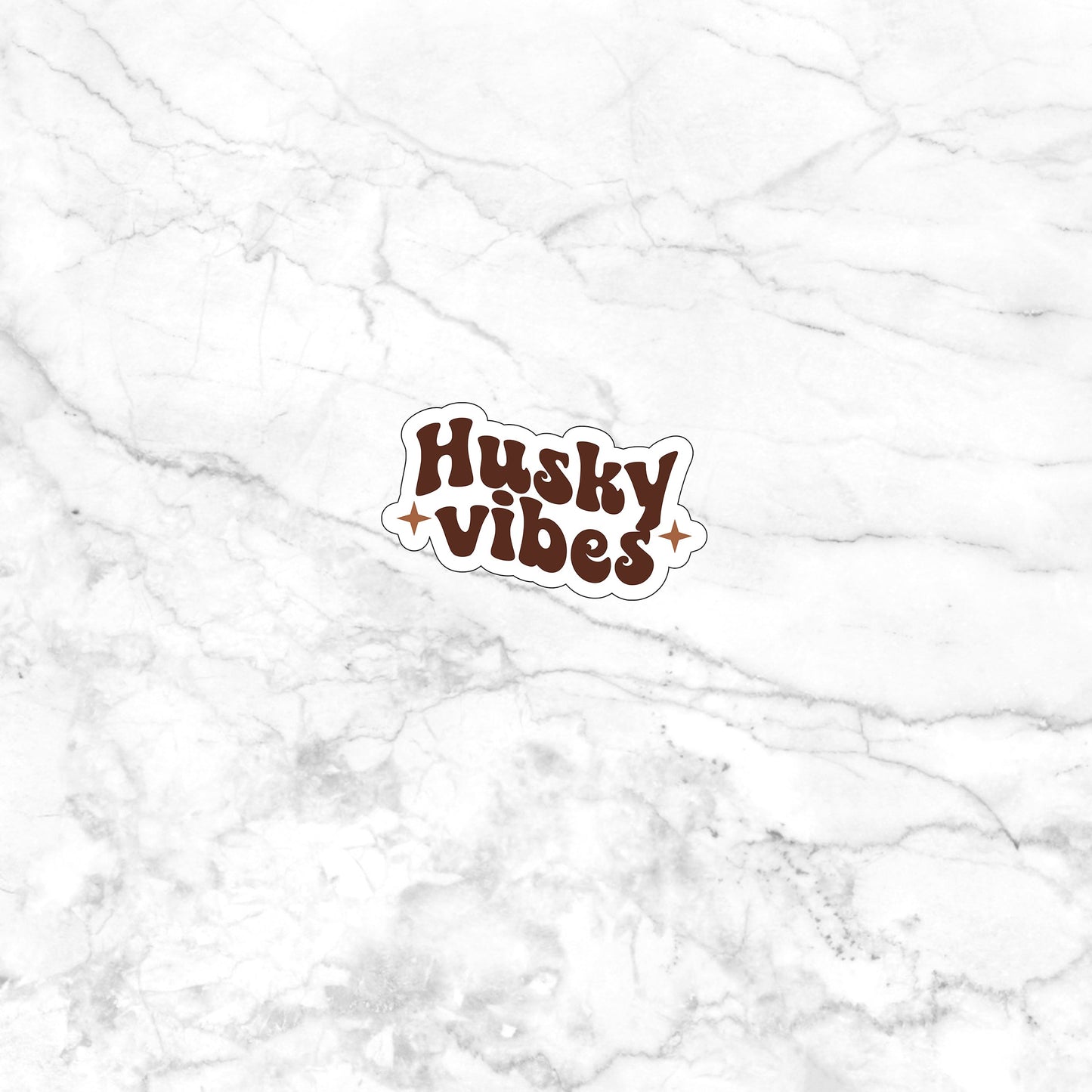 Husky vibes Sticker, Vinyl sticker, laptop sticker, Tablet sticker