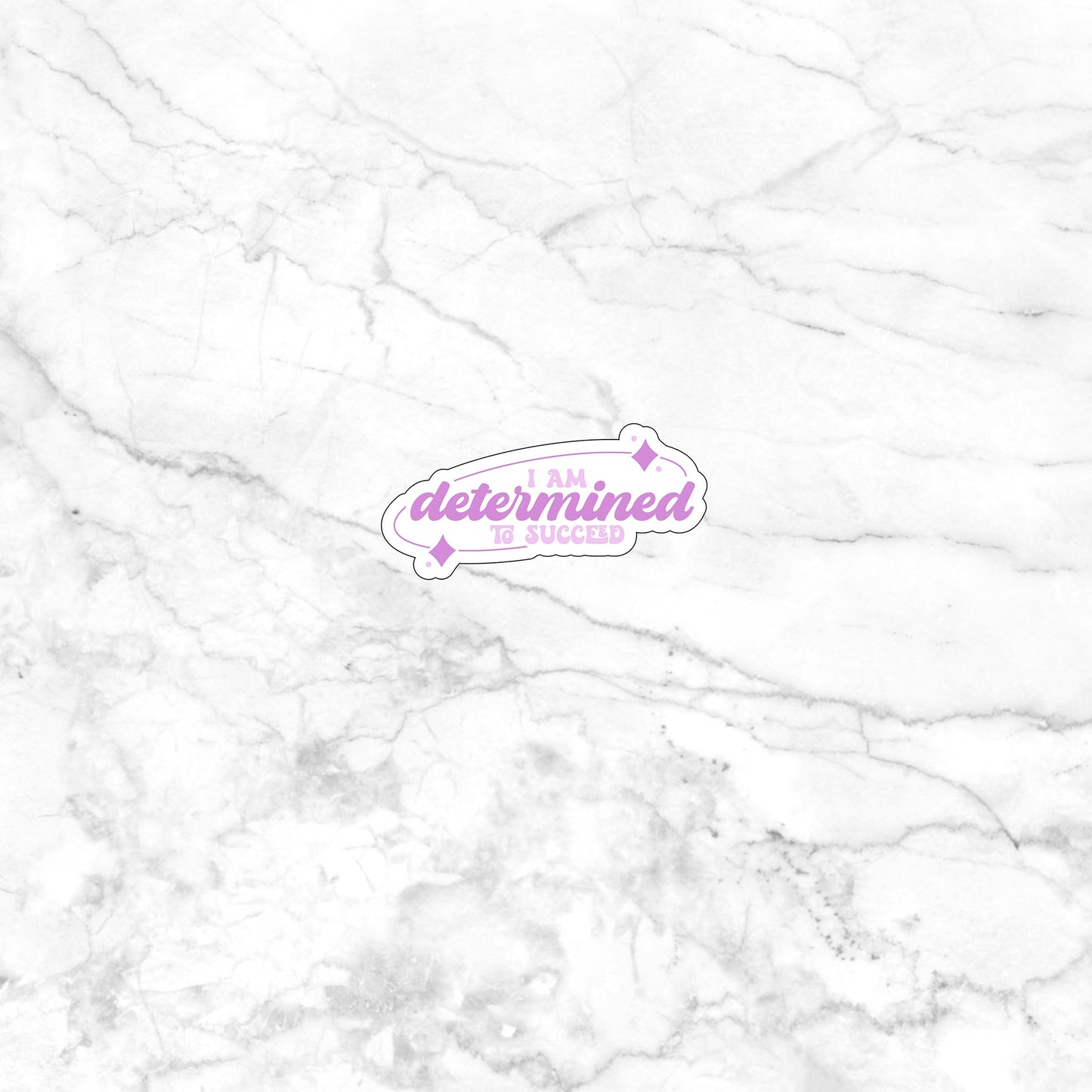 I am determined Sticker, Vinyl sticker, laptop sticker, Tablet sticker