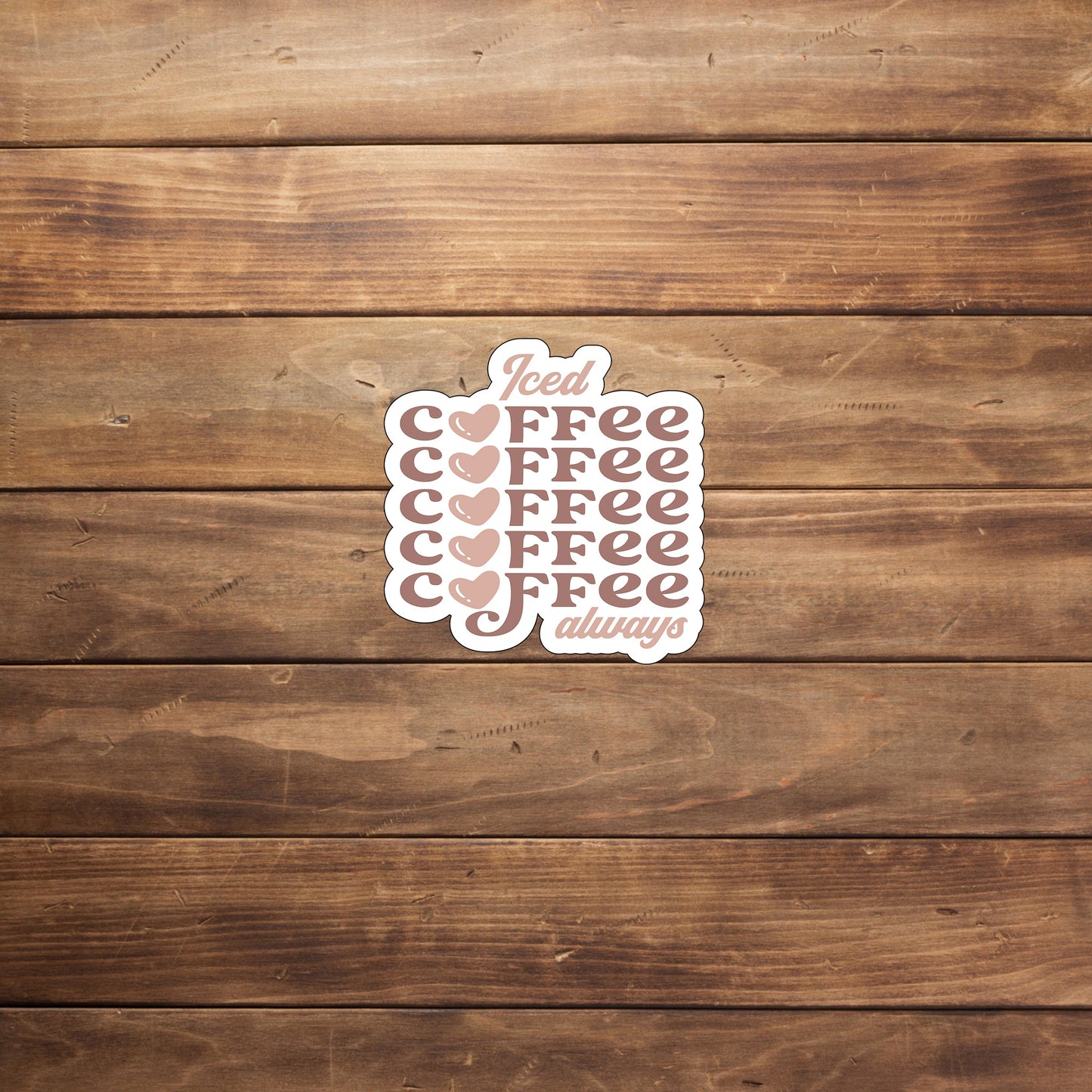Iced Coffee Sticker, Vinyl sticker, laptop sticker, Tablet sticker