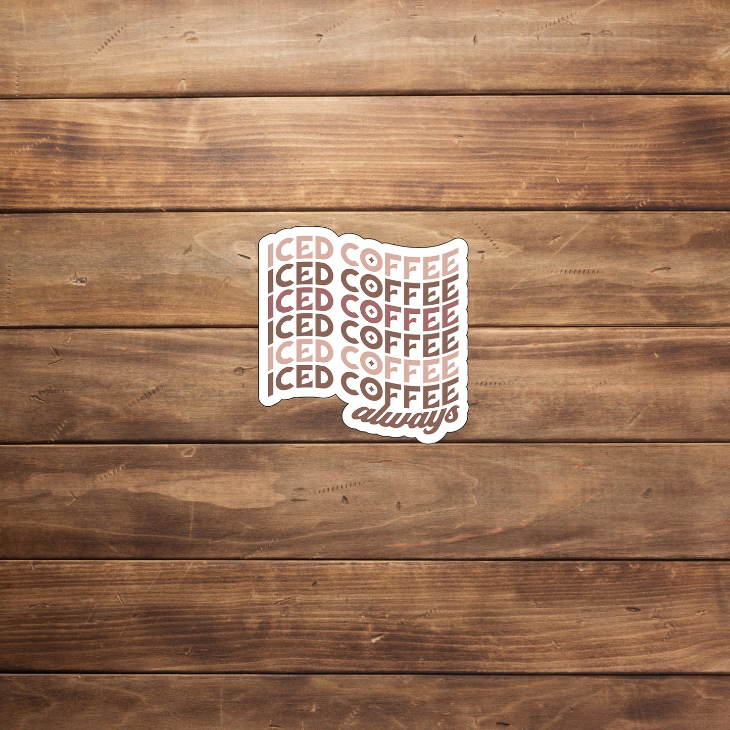 Iced Coffee Sticker, Vinyl sticker, laptop sticker, Tablet sticker