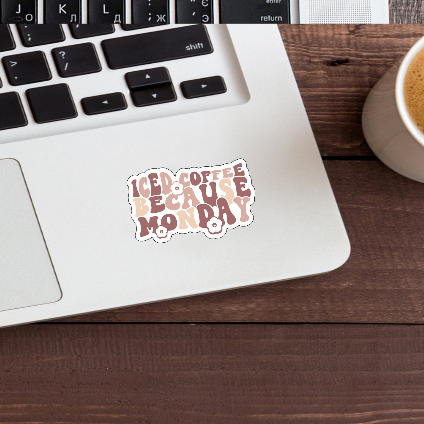 Iced Coffee Sticker, Vinyl sticker, laptop sticker, Tablet sticker