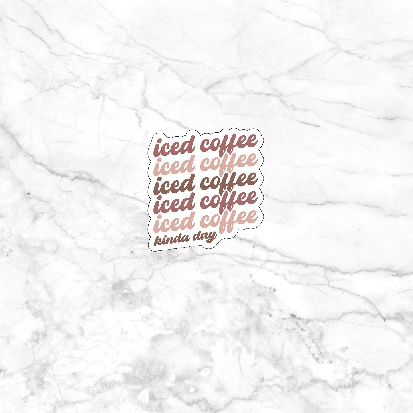 Iced Coffee Sticker, Vinyl sticker, laptop sticker, Tablet sticker