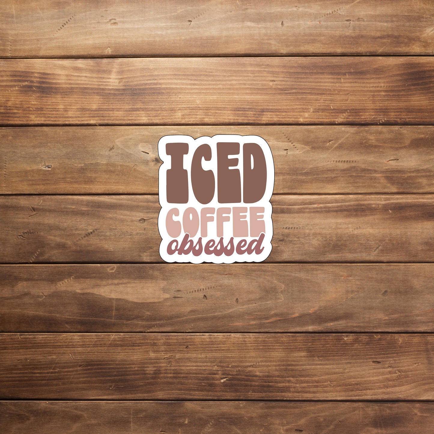Iced Coffee Sticker, Vinyl sticker, laptop sticker, Tablet sticker