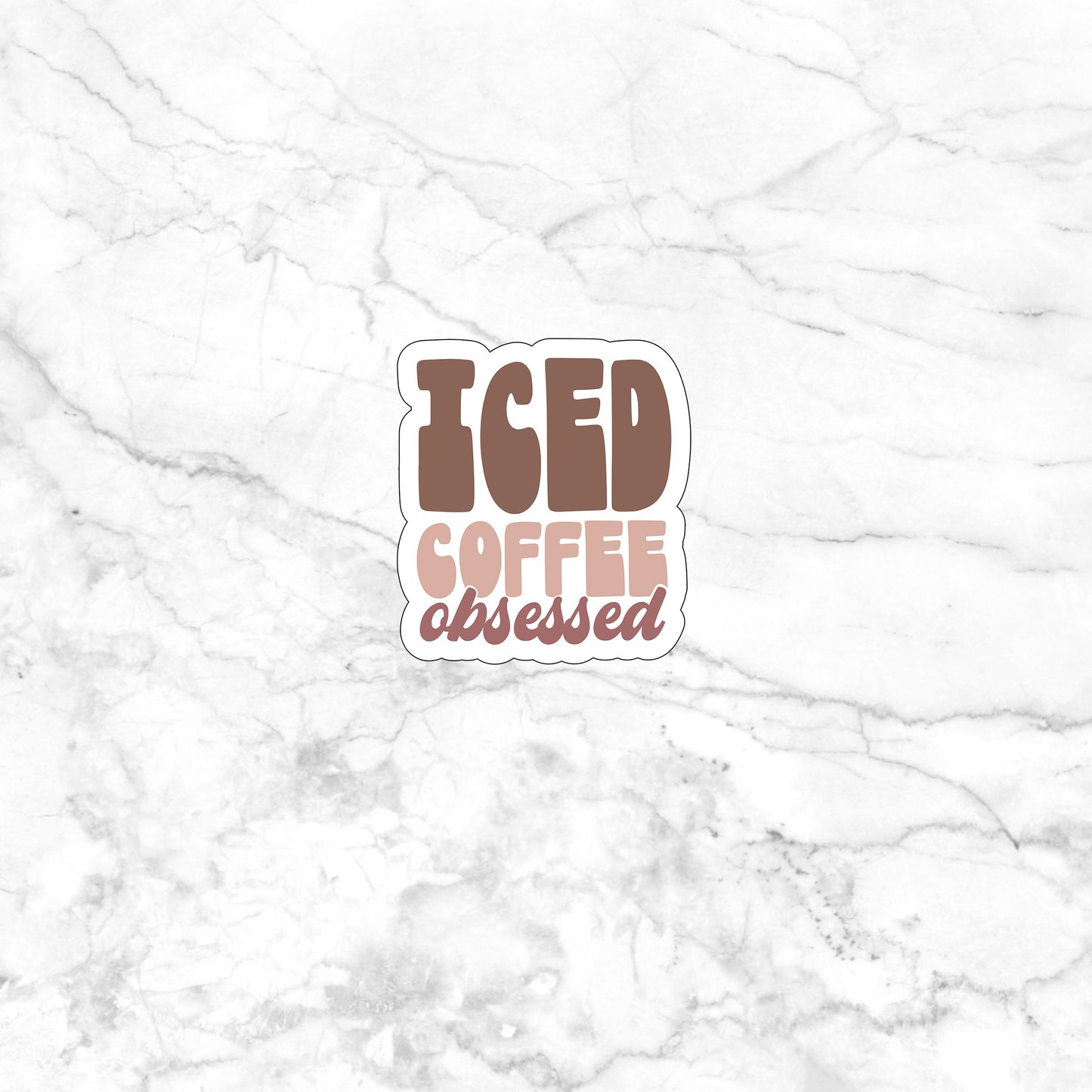 Iced Coffee Sticker, Vinyl sticker, laptop sticker, Tablet sticker