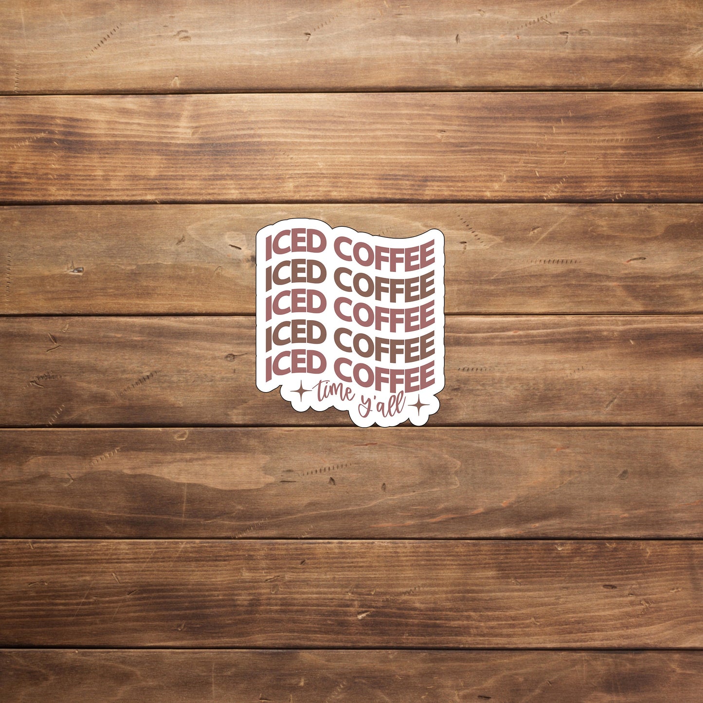 Iced Coffee Sticker, Vinyl sticker, laptop sticker, Tablet sticker