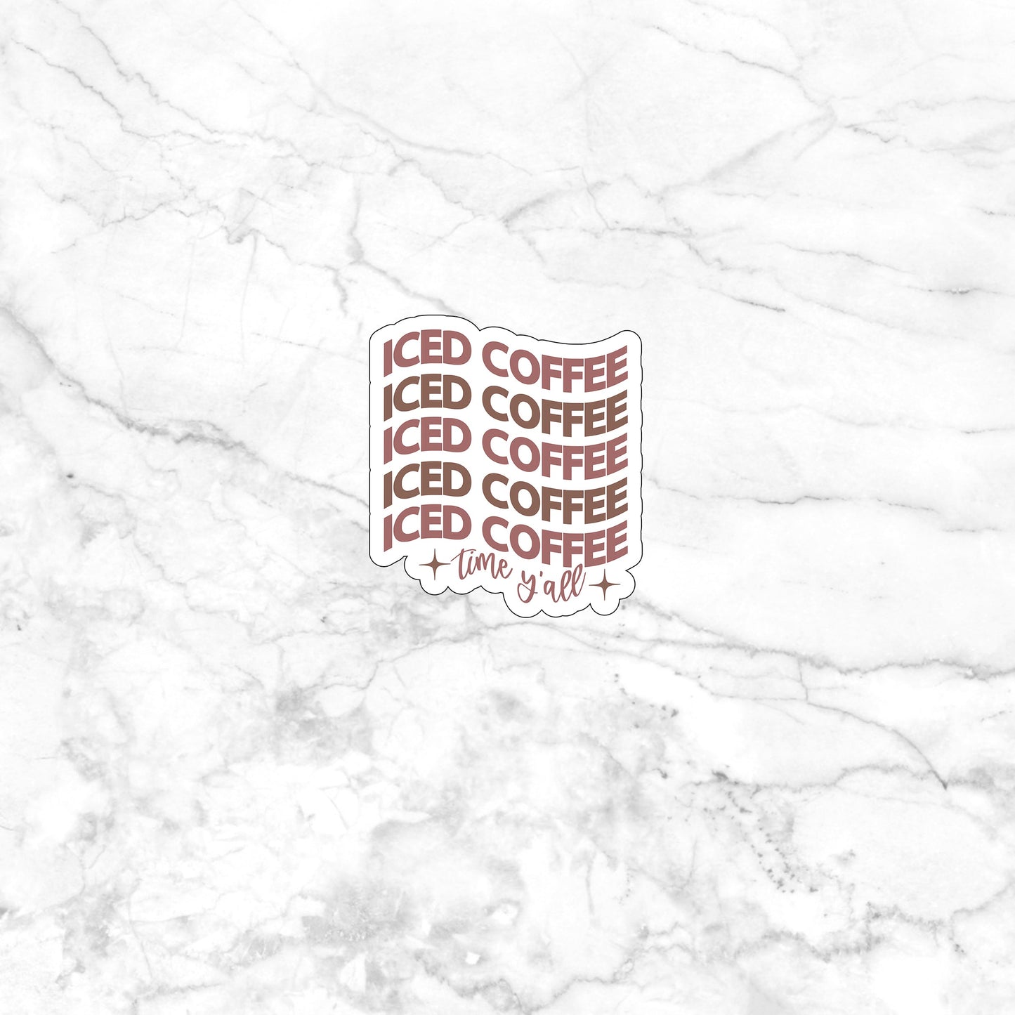 Iced Coffee Sticker, Vinyl sticker, laptop sticker, Tablet sticker