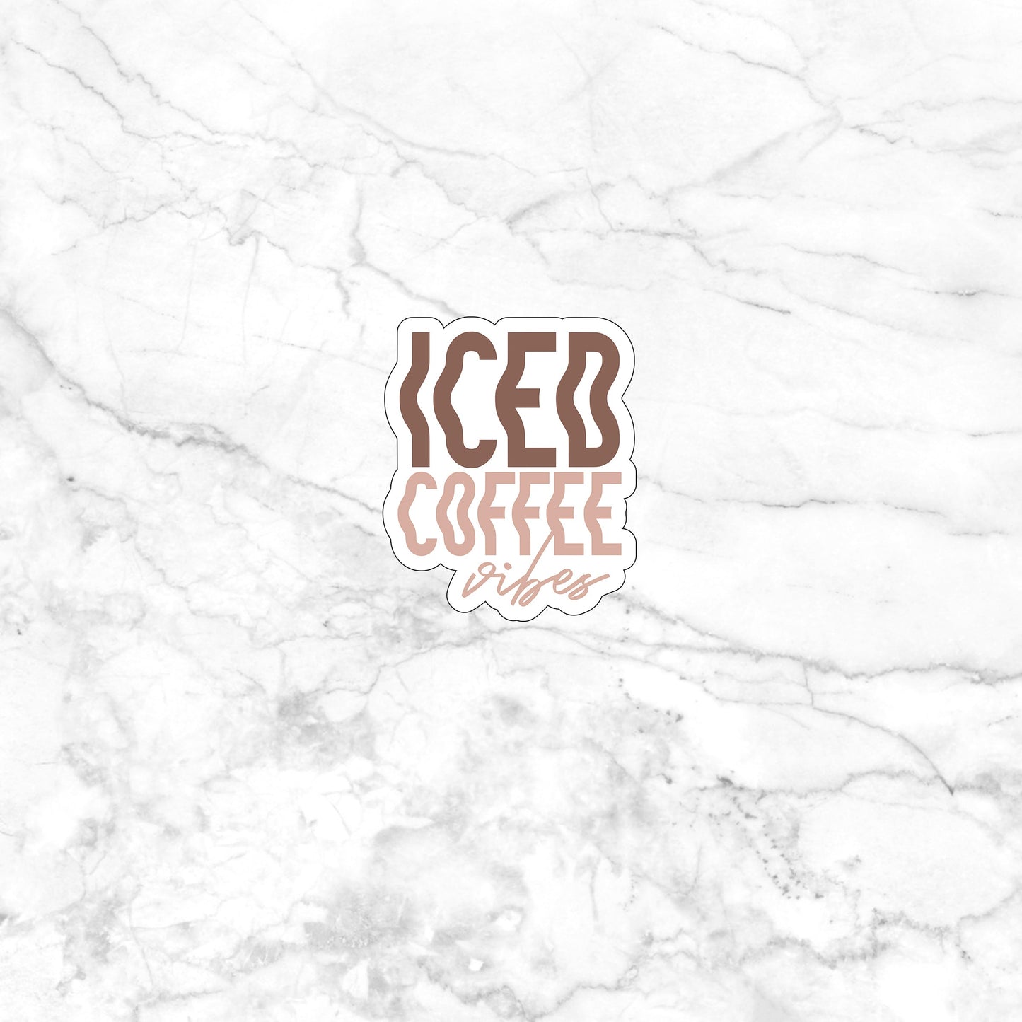 Iced Coffee Sticker, Vinyl sticker, laptop sticker, Tablet sticker