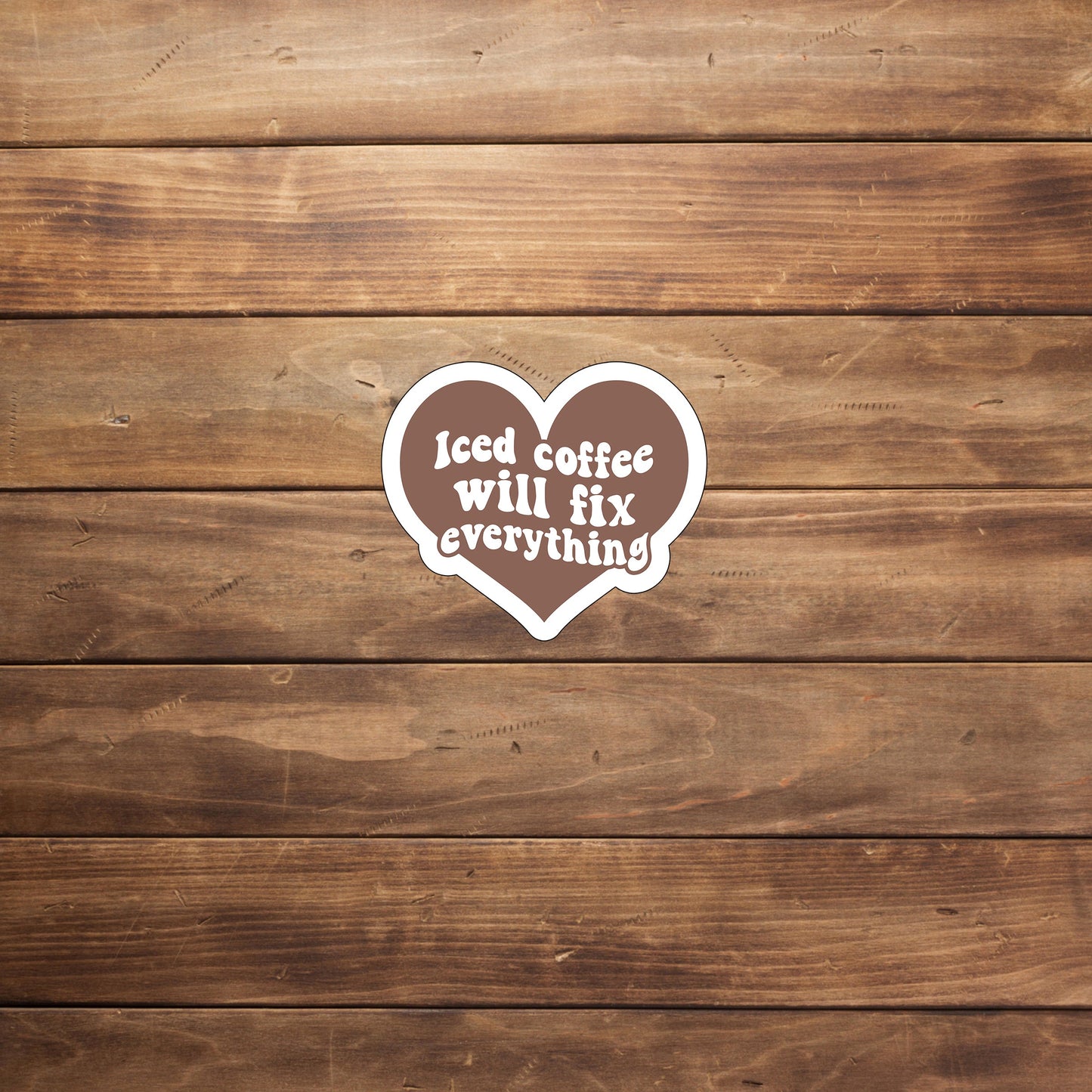Iced Coffee Sticker, Vinyl sticker, laptop sticker, Tablet sticker