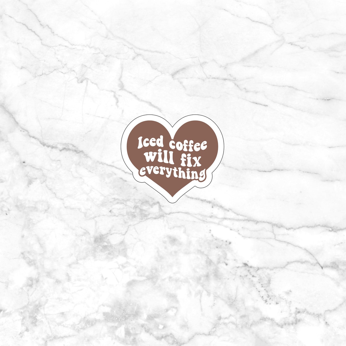 Iced Coffee Sticker, Vinyl sticker, laptop sticker, Tablet sticker