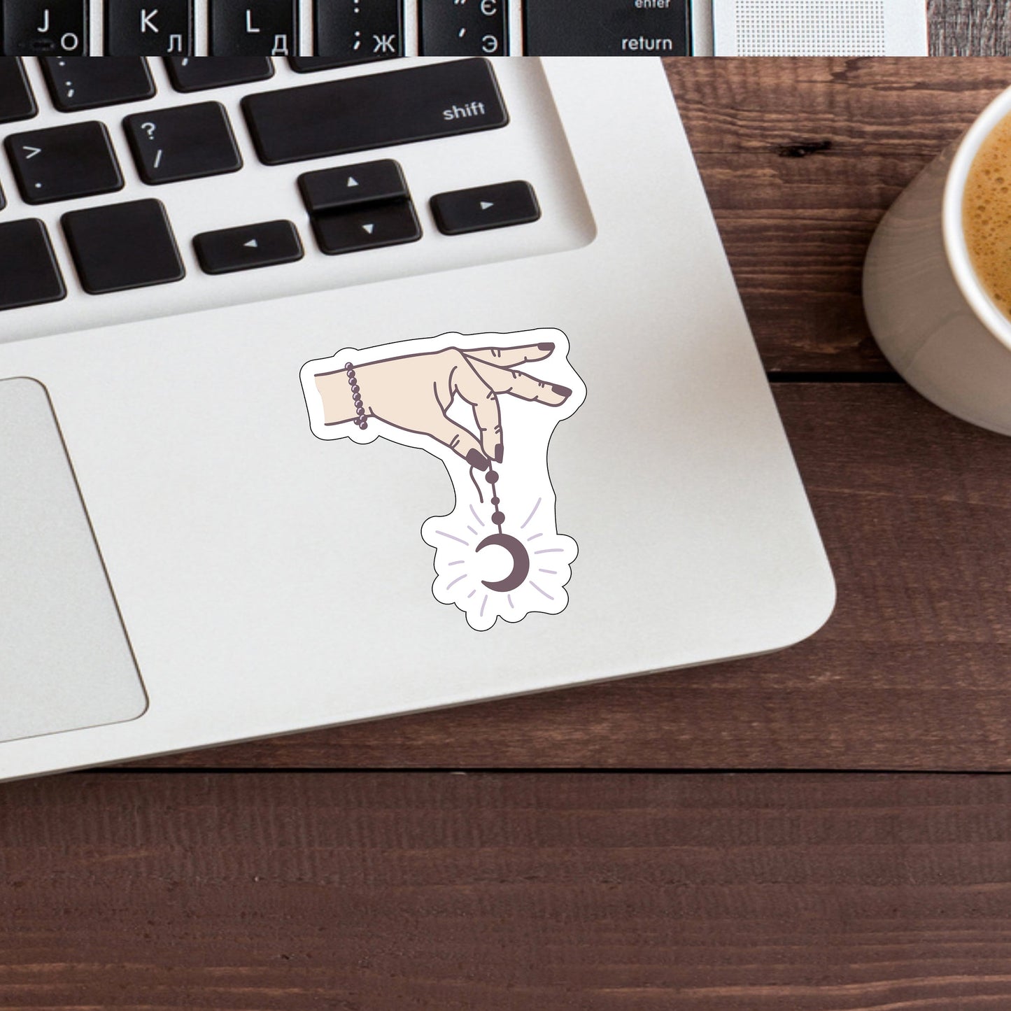 Moon in Hand Sticker