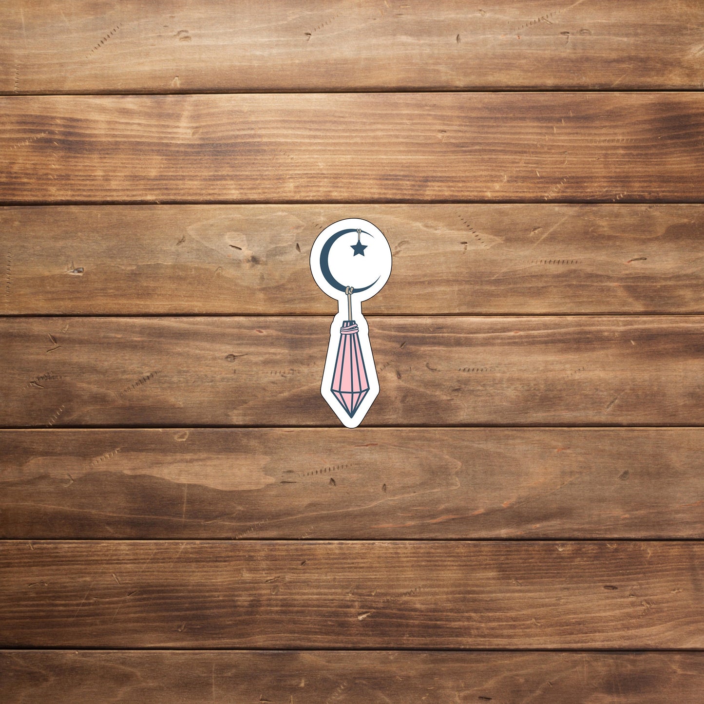 Moon with Crystals Sticker
