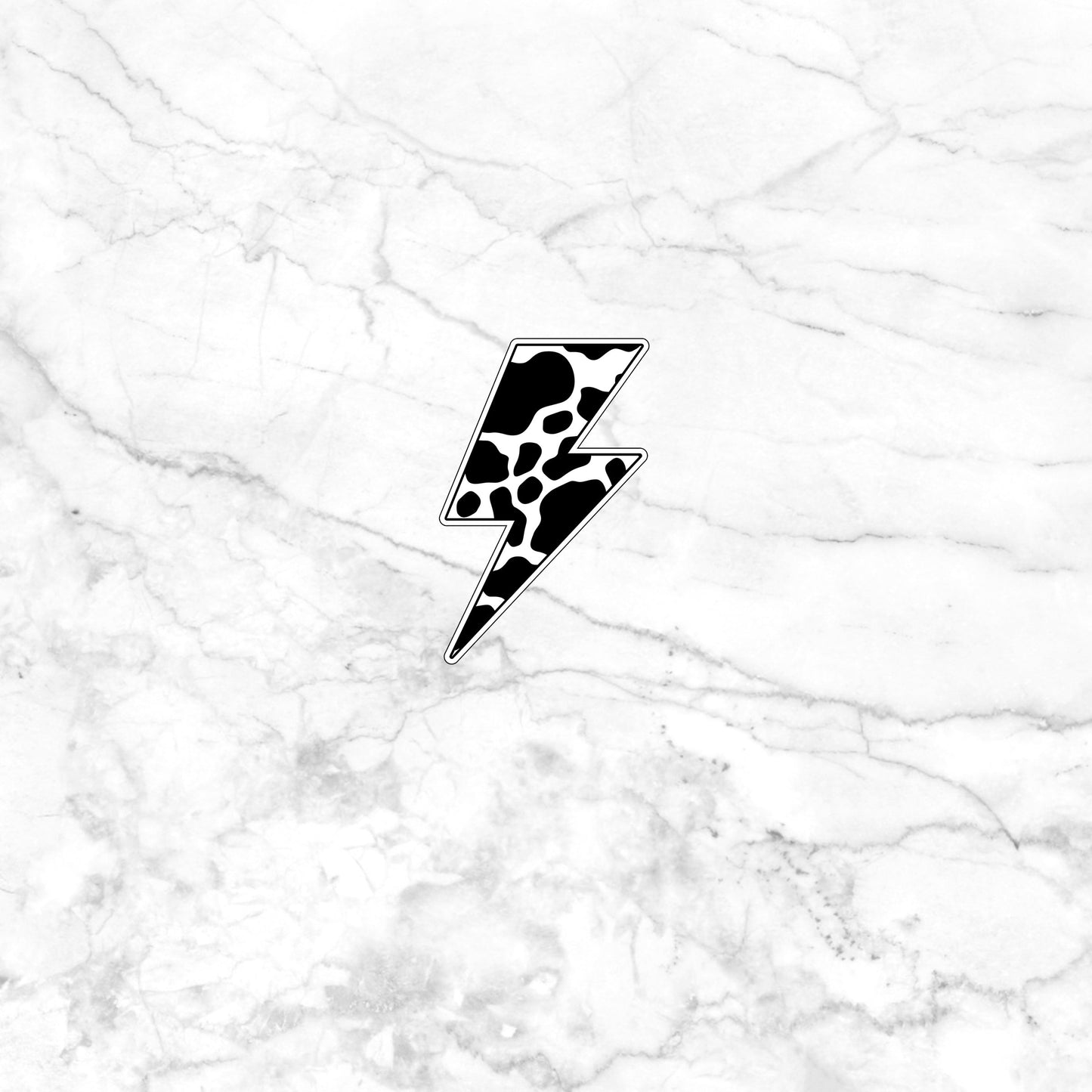 black and white Lighting Bolt Sticker, Vinyl sticker, laptop sticker, Tablet sticker