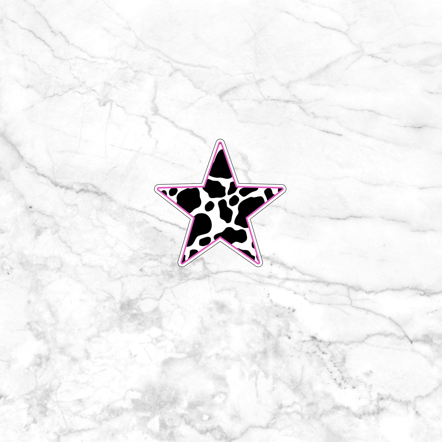 black and white pink STAR Sticker, Vinyl sticker, laptop sticker, Tablet sticker