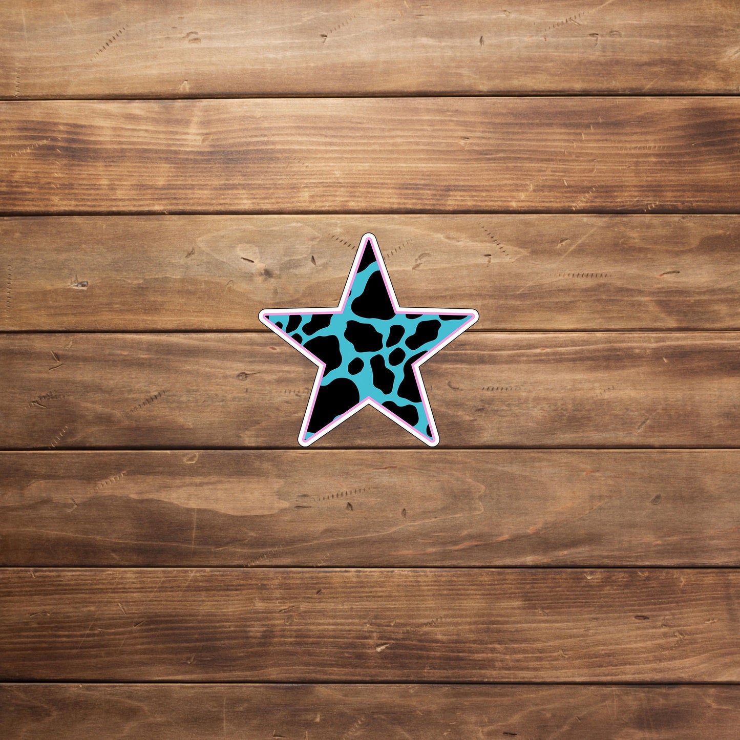 blue pink STAR Sticker, Vinyl sticker, laptop sticker, Tablet sticker