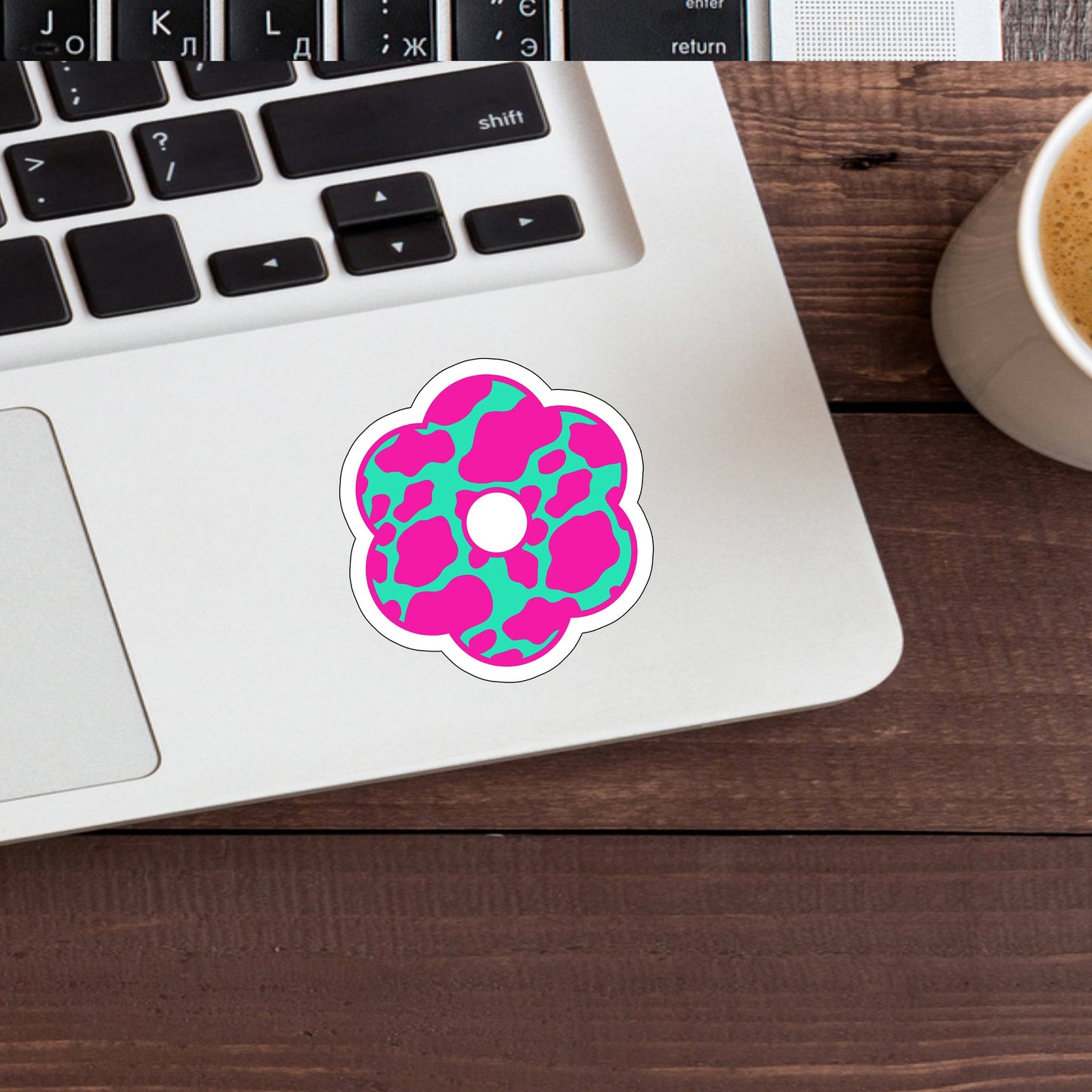 Flower Sticker, Vinyl sticker, laptop sticker, Tablet sticker