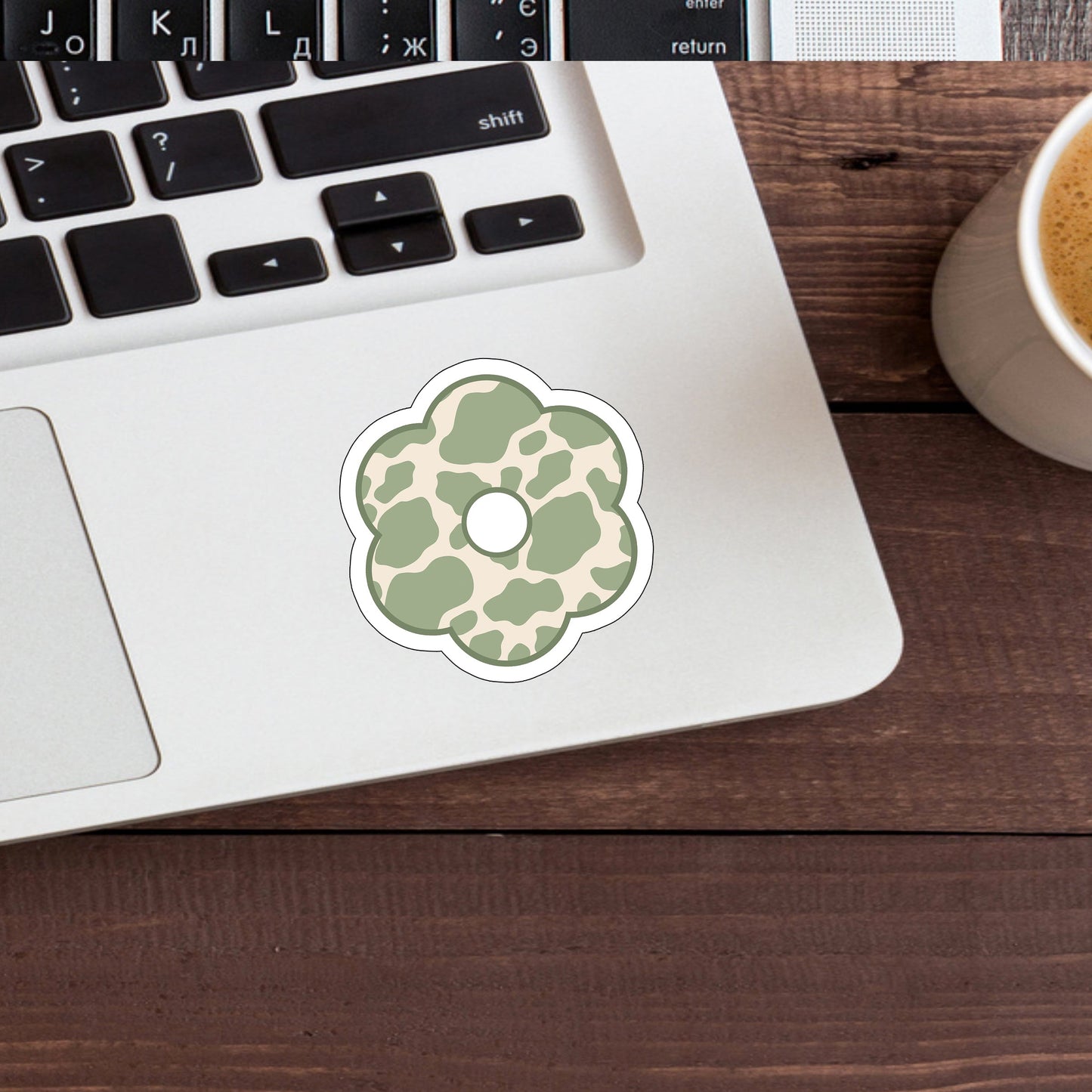greenFLOWERS Sticker, Vinyl sticker, laptop sticker, Tablet sticker