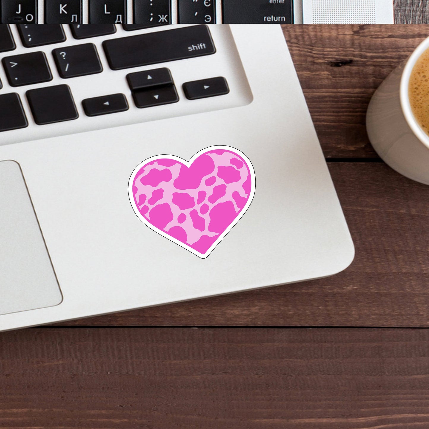 hotpinkHEART Sticker, Vinyl sticker, laptop sticker, Tablet sticker