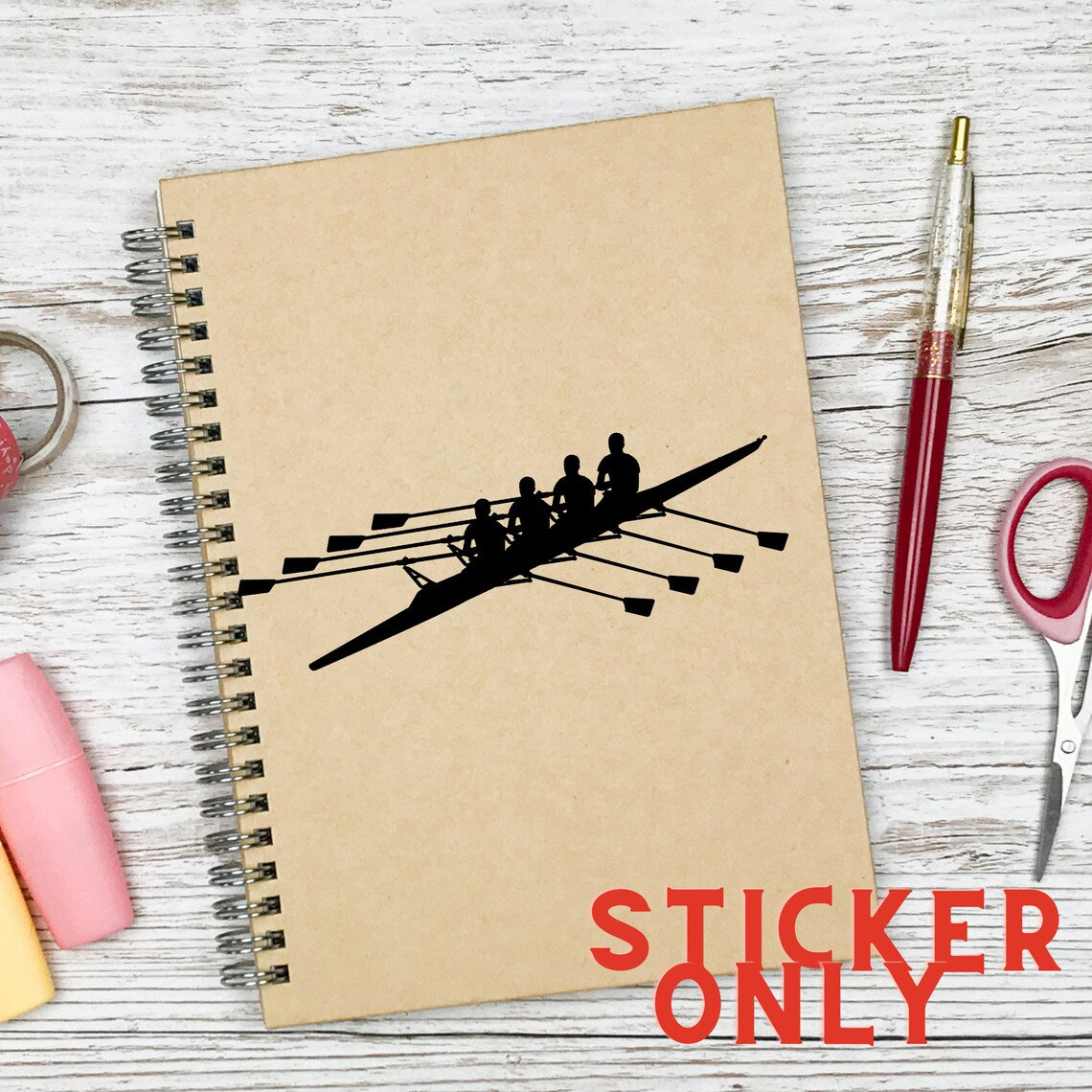 Rowing Sticker | car decal | laptop decal | window decal |