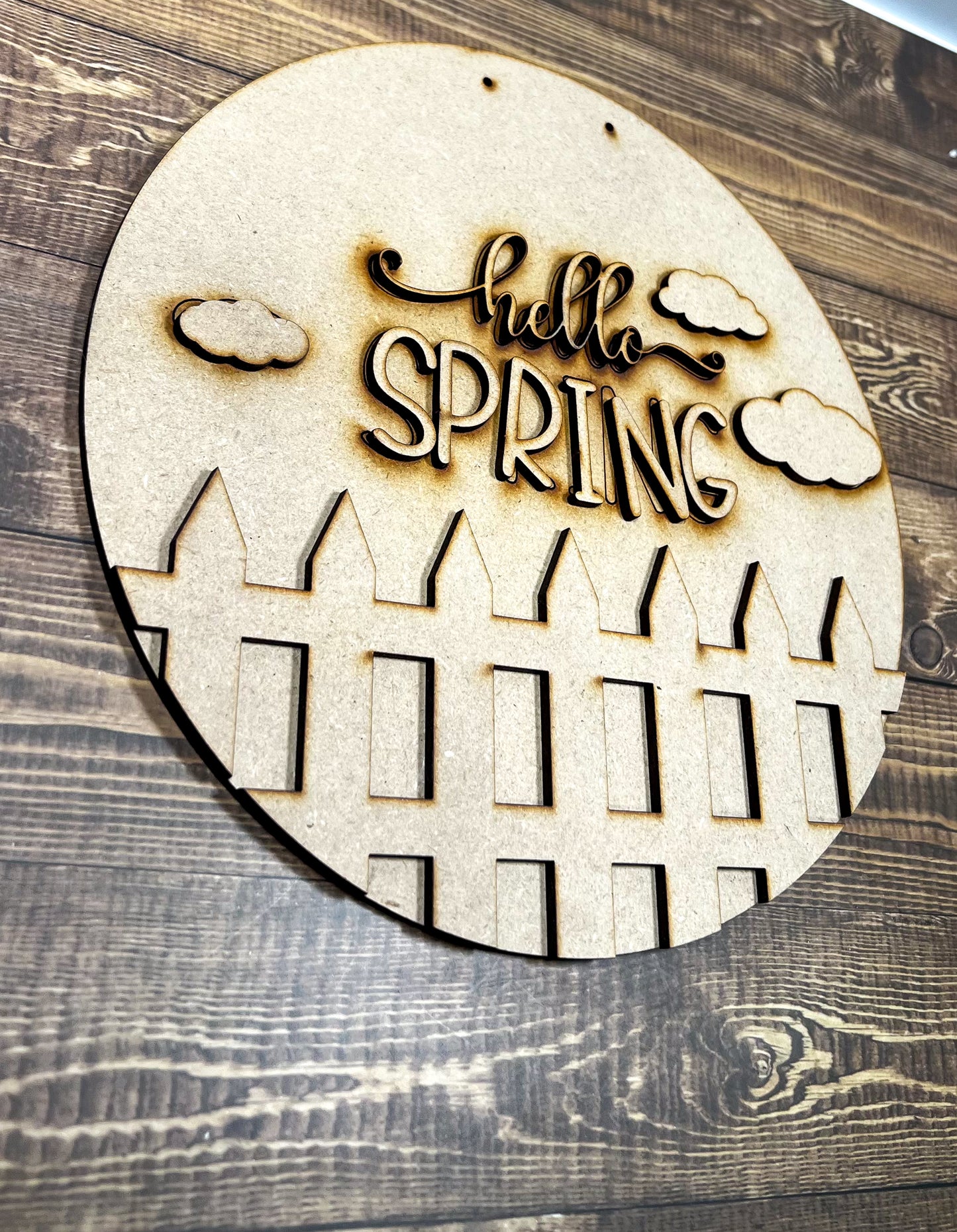 hello Spring sign DIY - Ideal for DIY Projects and Custom Painting