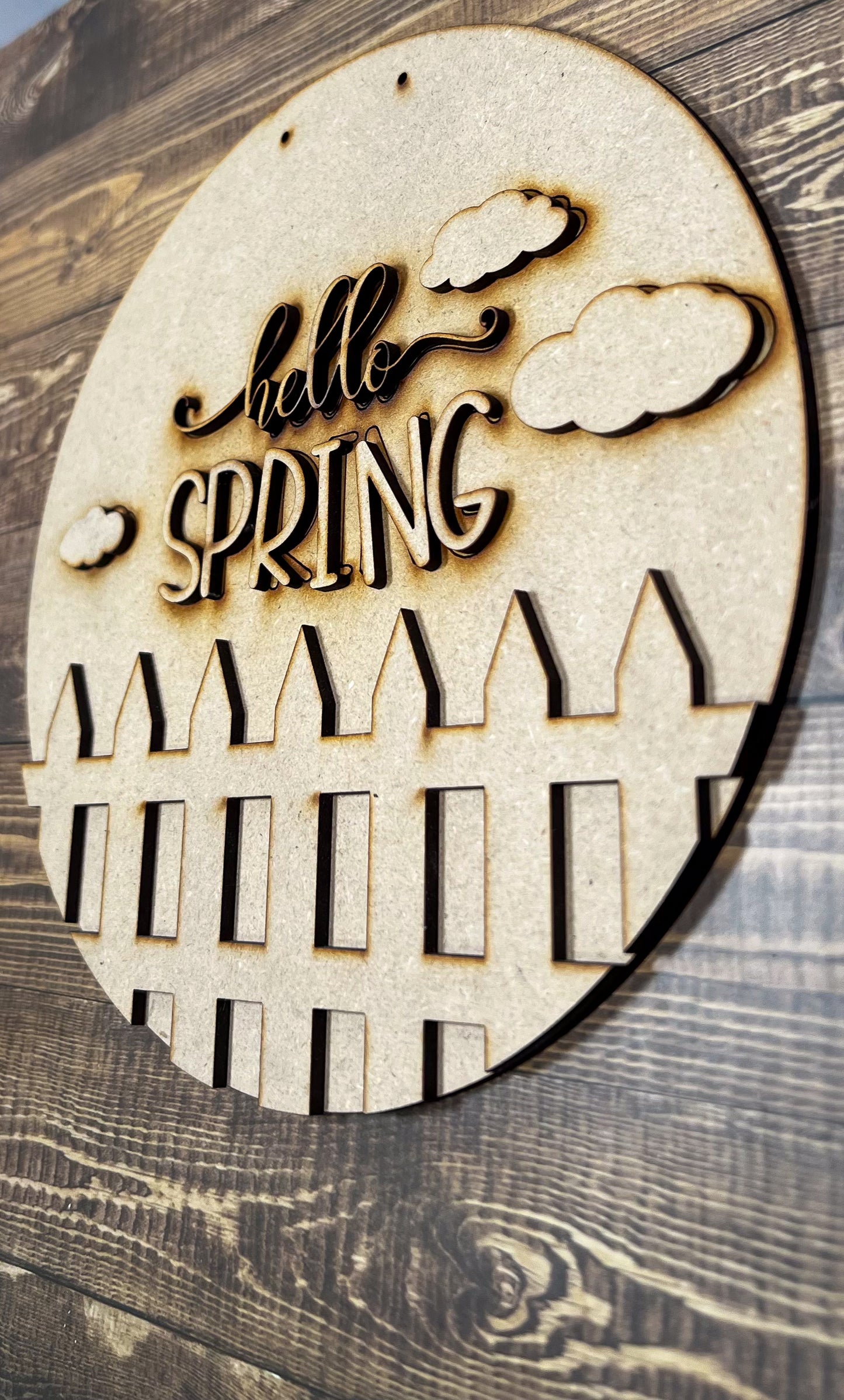 hello Spring sign DIY - Ideal for DIY Projects and Custom Painting