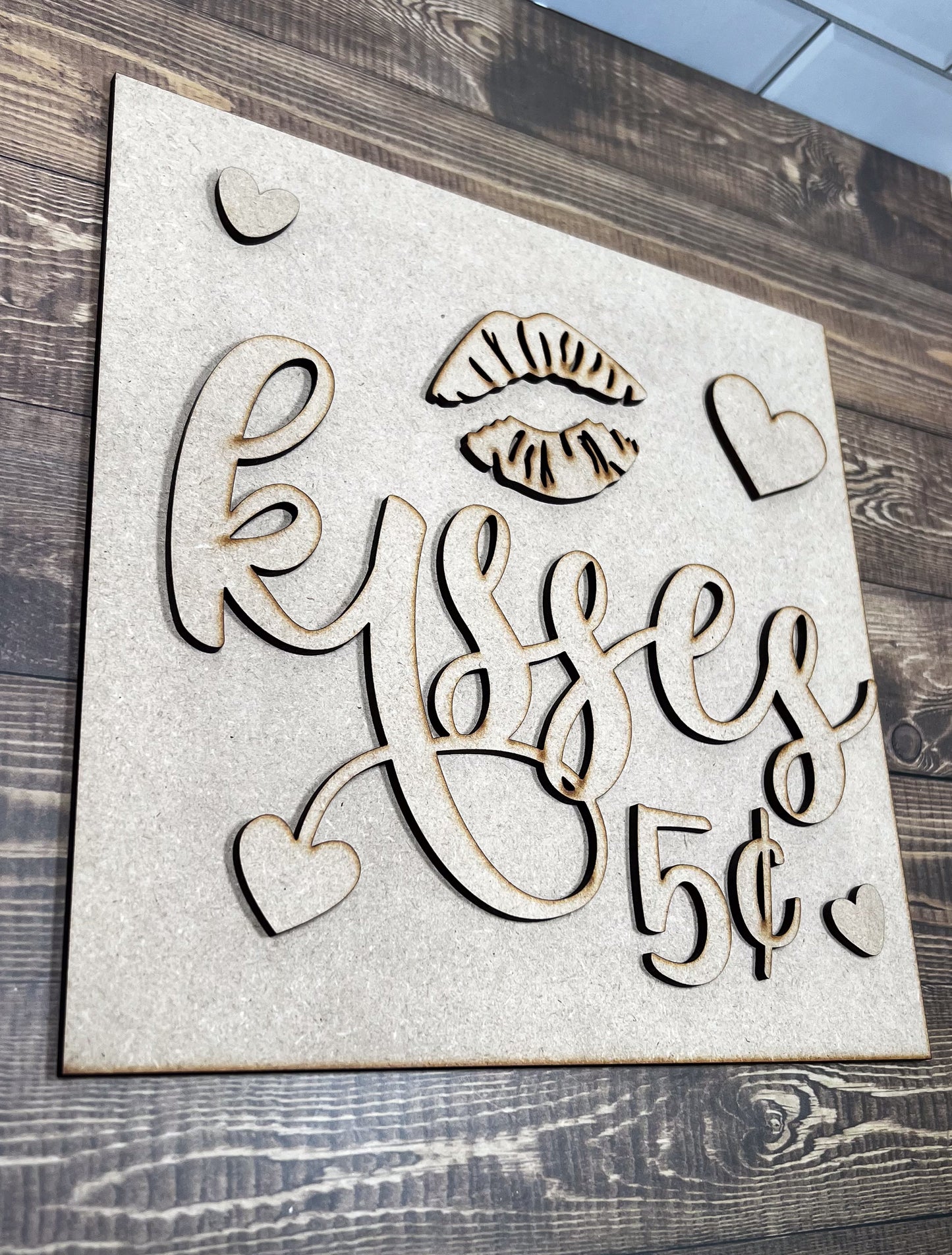 Kisses with hearts and lips sign DIY - Ideal for DIY Projects and Custom Painting