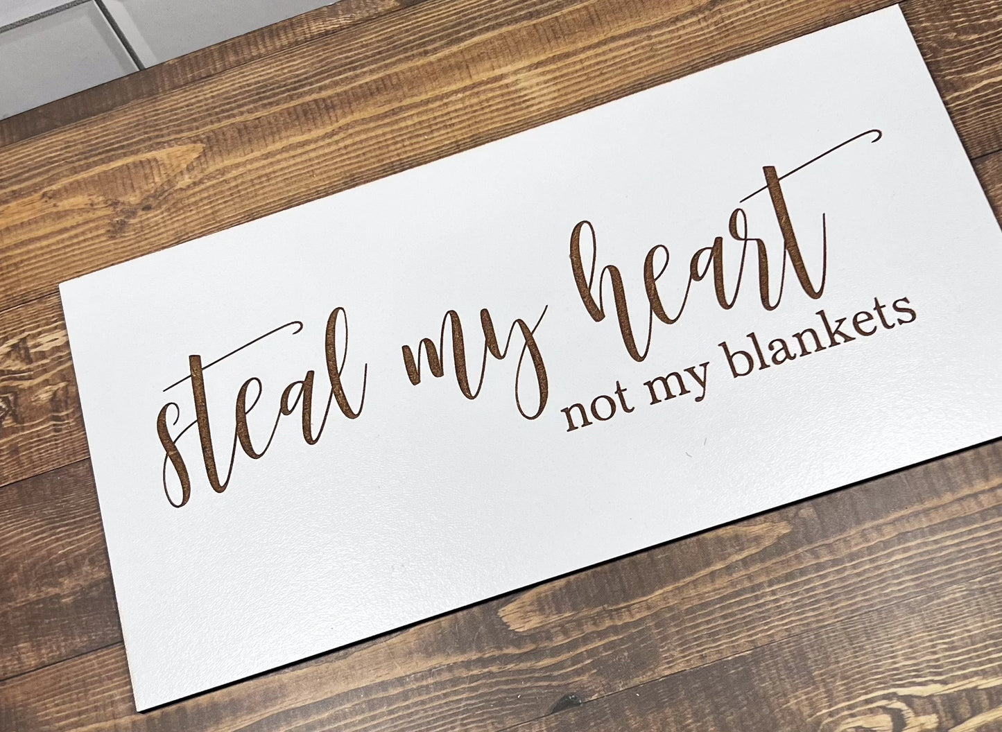 Steal my Heart not my blankets bedroom  sign, Scrabble Tile, Wall Art