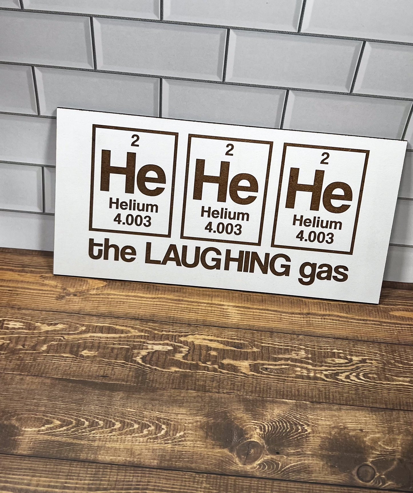 Chemistry Laughing Gas sign, Scrabble Tile, Wall Art