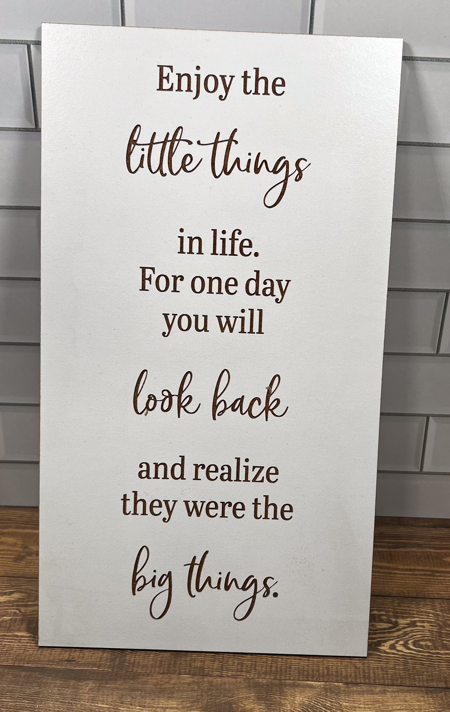 Enjoy the Little Things Quote, Scrabble Tile, Wall Art