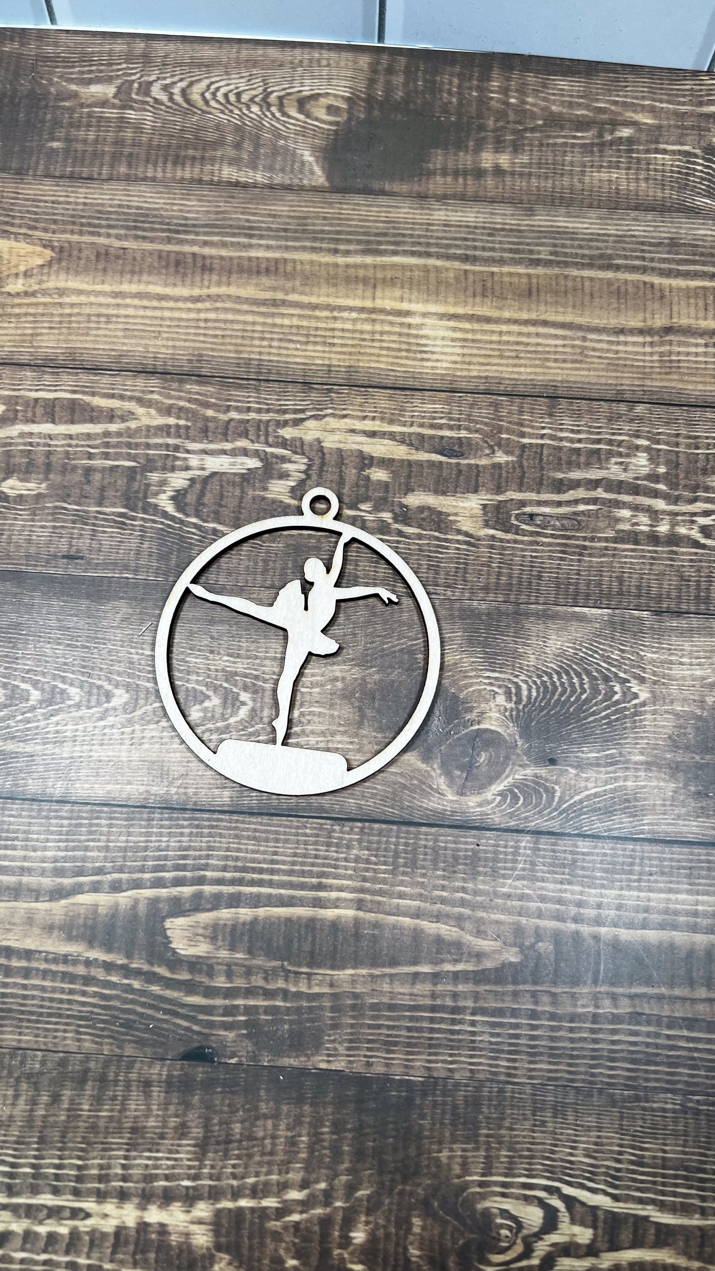 Ballet Ornament, Wooden Sports Ornament, Sports Ornament, Engraved Ornament, Laser Engraved Wood Ornament