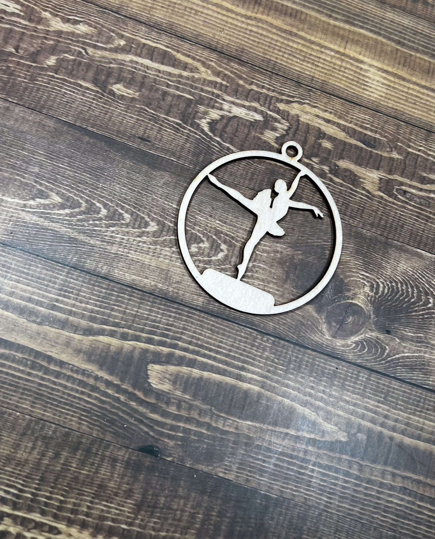 Ballet Ornament, Wooden Sports Ornament, Sports Ornament, Engraved Ornament, Laser Engraved Wood Ornament