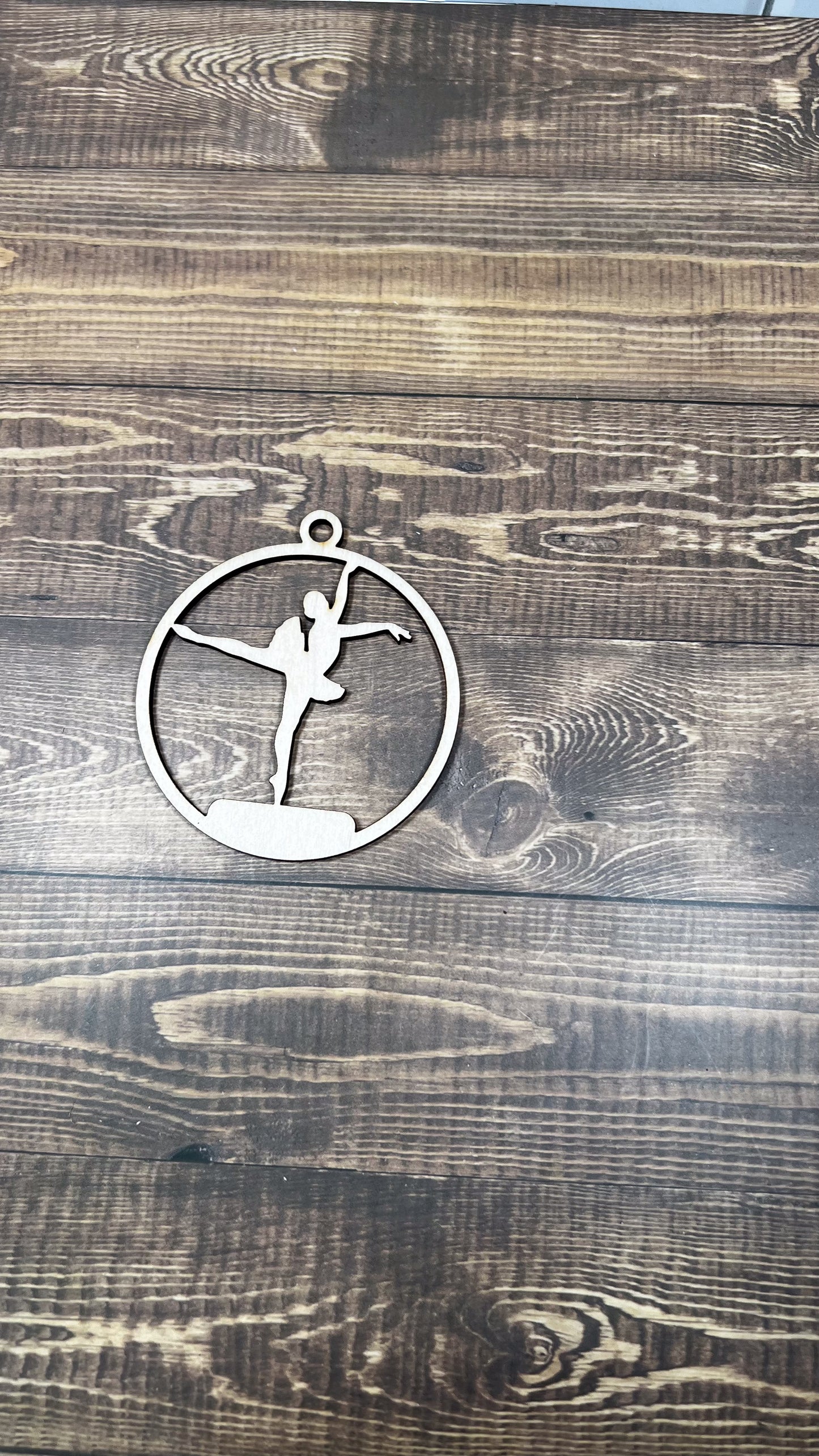 Ballet Ornament, Wooden Sports Ornament, Sports Ornament, Engraved Ornament, Laser Engraved Wood Ornament